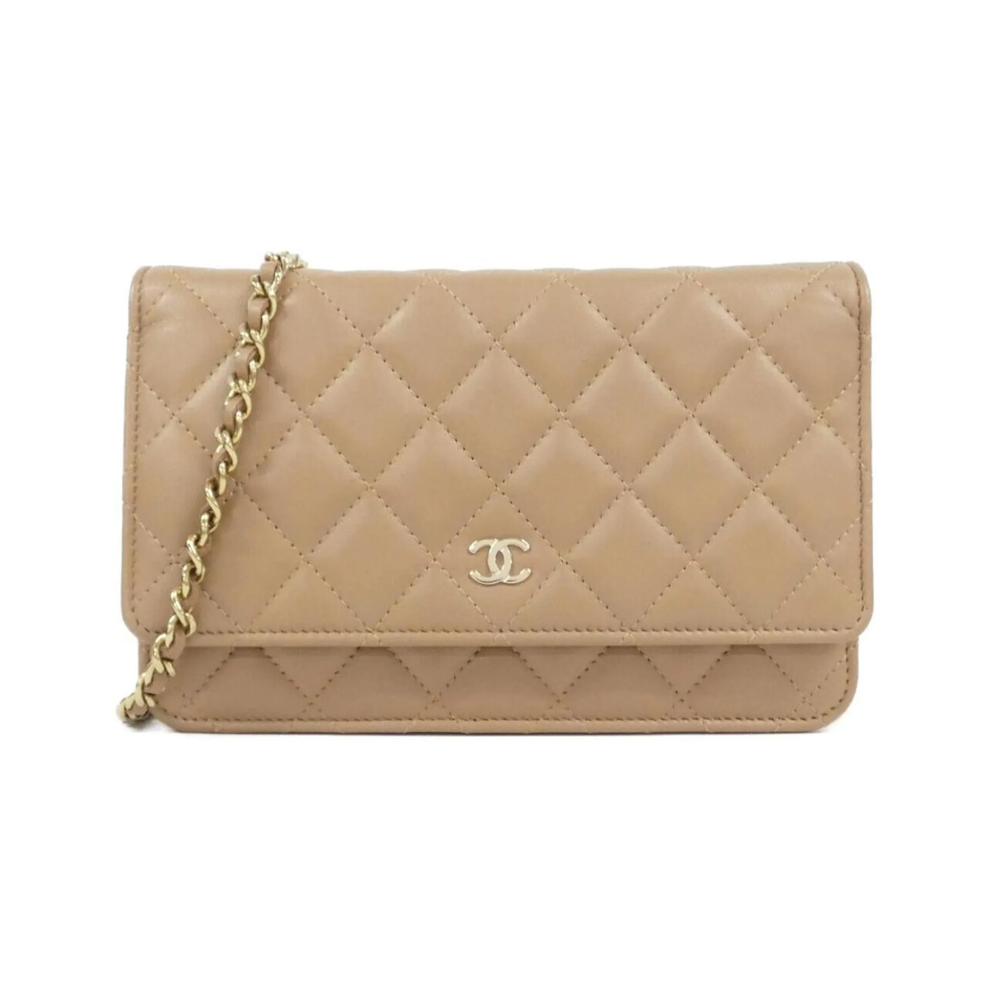 Chanel Leather Chain/Shoulder Wallet (Pre-Owned)
