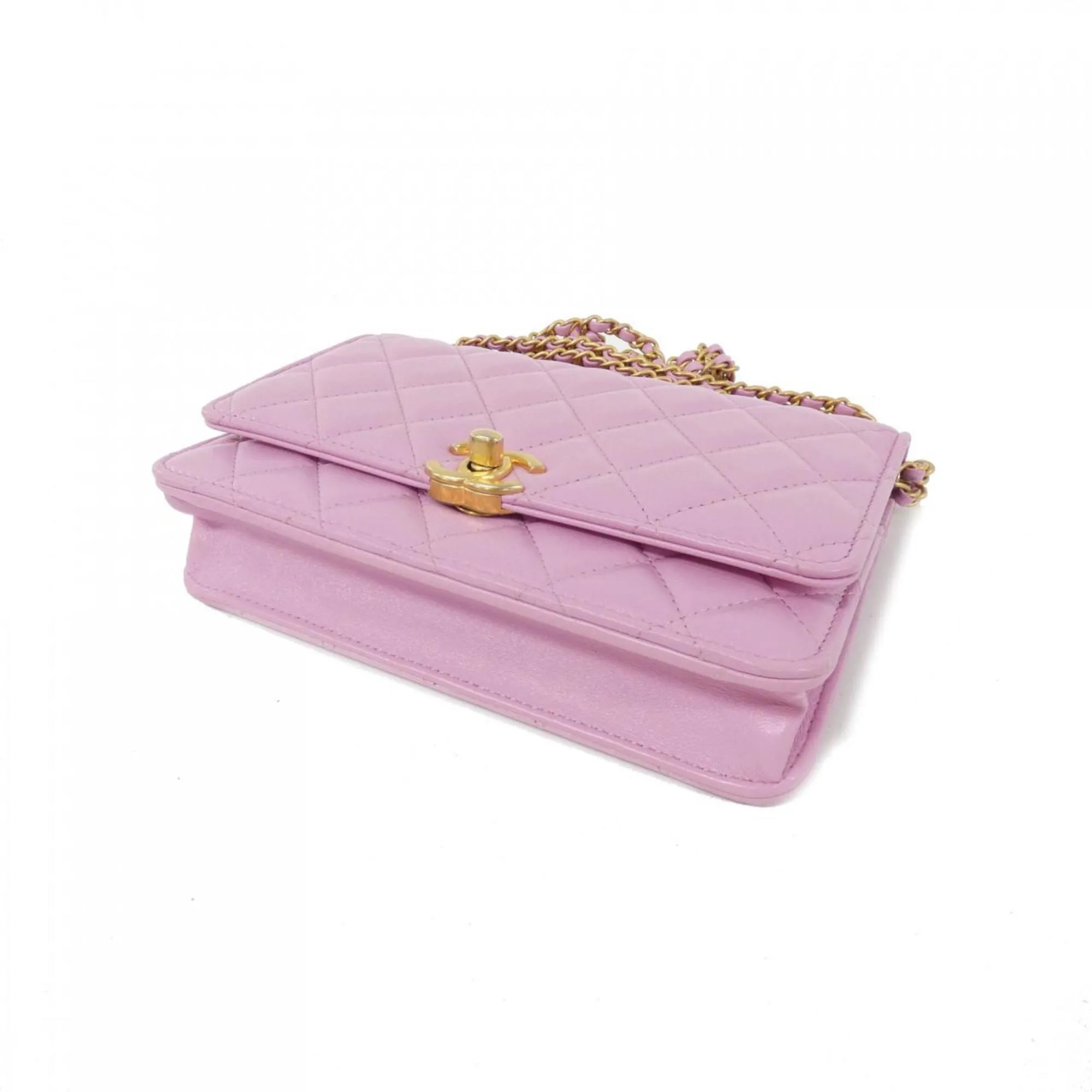 Chanel Leather Chain/Shoulder Wallet (Pre-Owned)