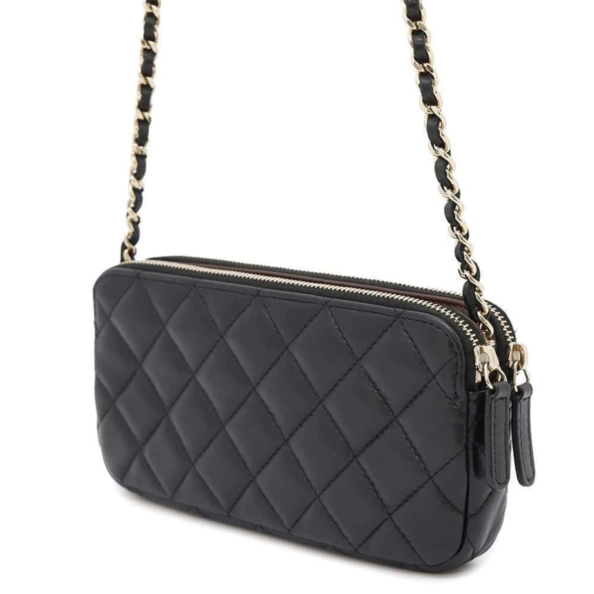 Chanel Leather Chain/Shoulder Wallet (Pre-Owned)
