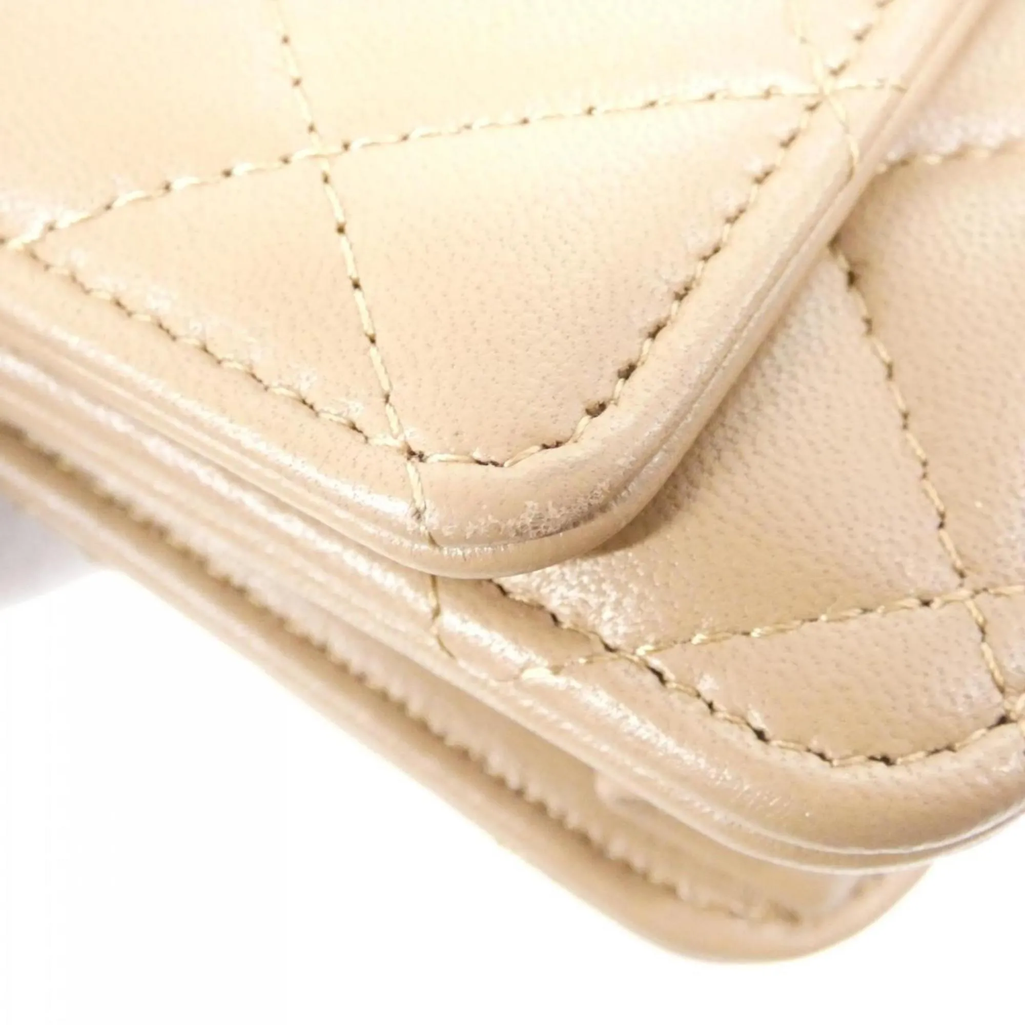 Chanel Leather Chain/Shoulder Wallet (Pre-Owned)