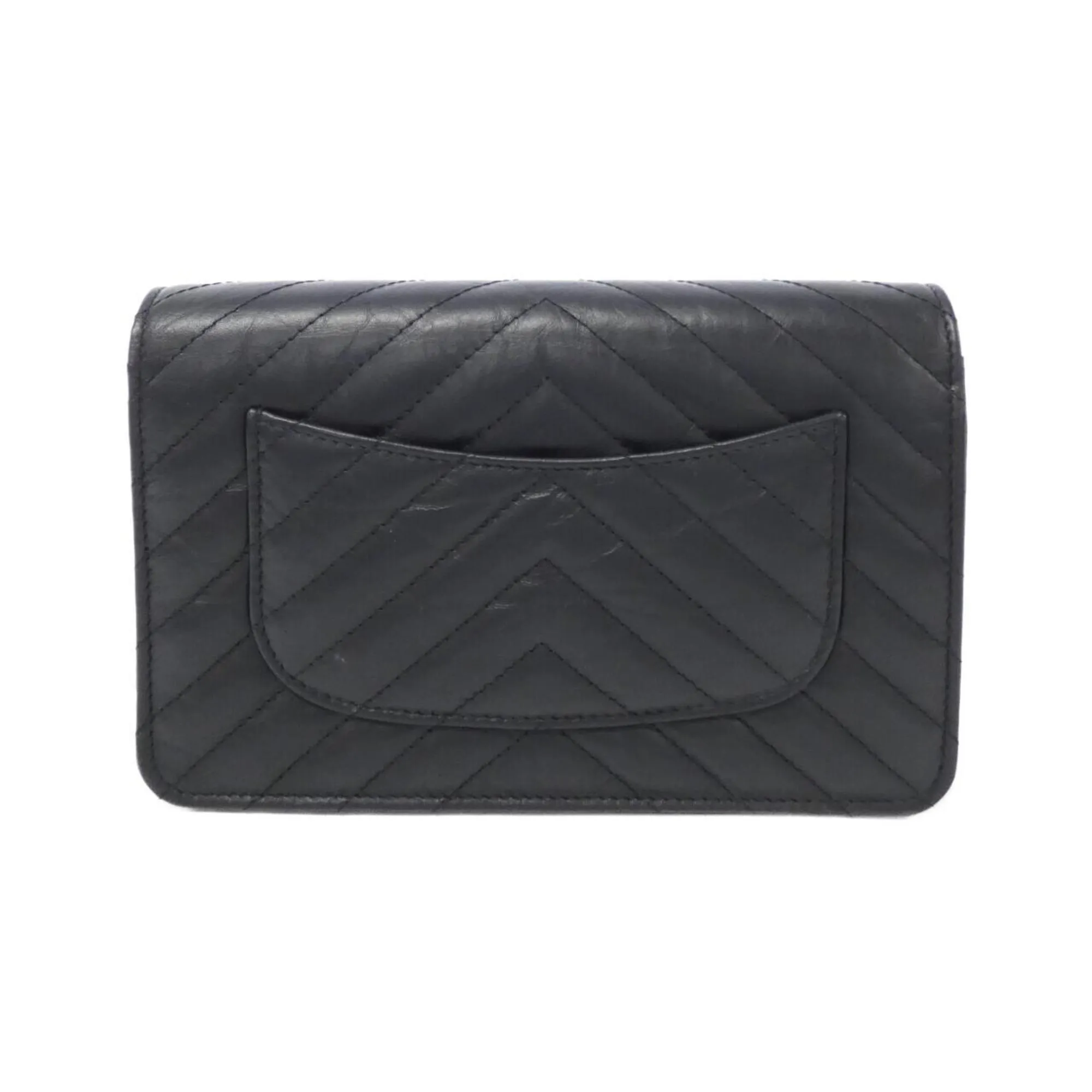 Chanel Leather Chain/Shoulder Wallet (Pre-Owned)