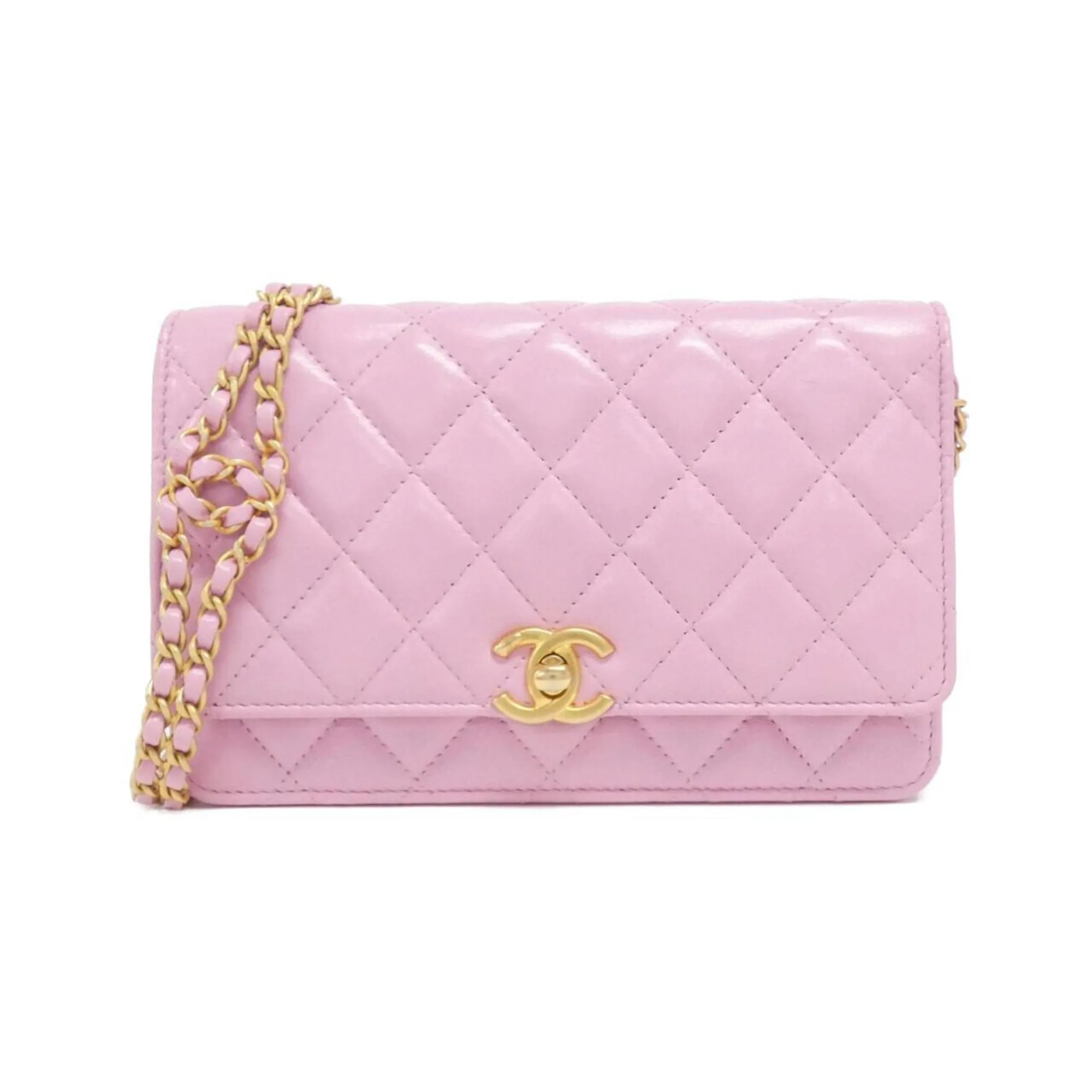 Chanel Leather Chain/Shoulder Wallet (Pre-Owned)