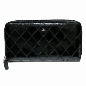 Chanel Leather Long Wallet (Bi-Fold) (Pre-Owned)