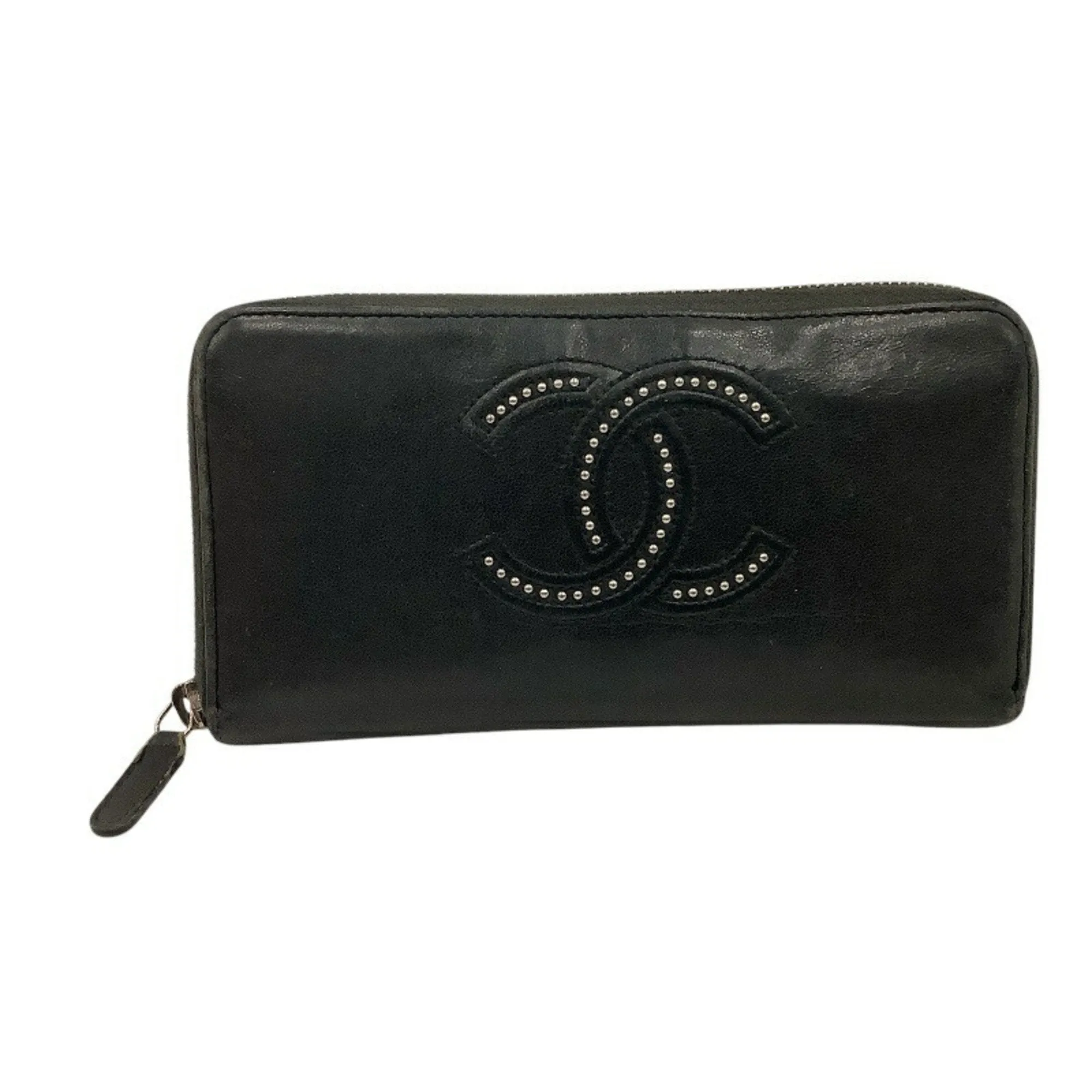 Chanel Leather Long Wallet (Bi-Fold) (Pre-Owned)