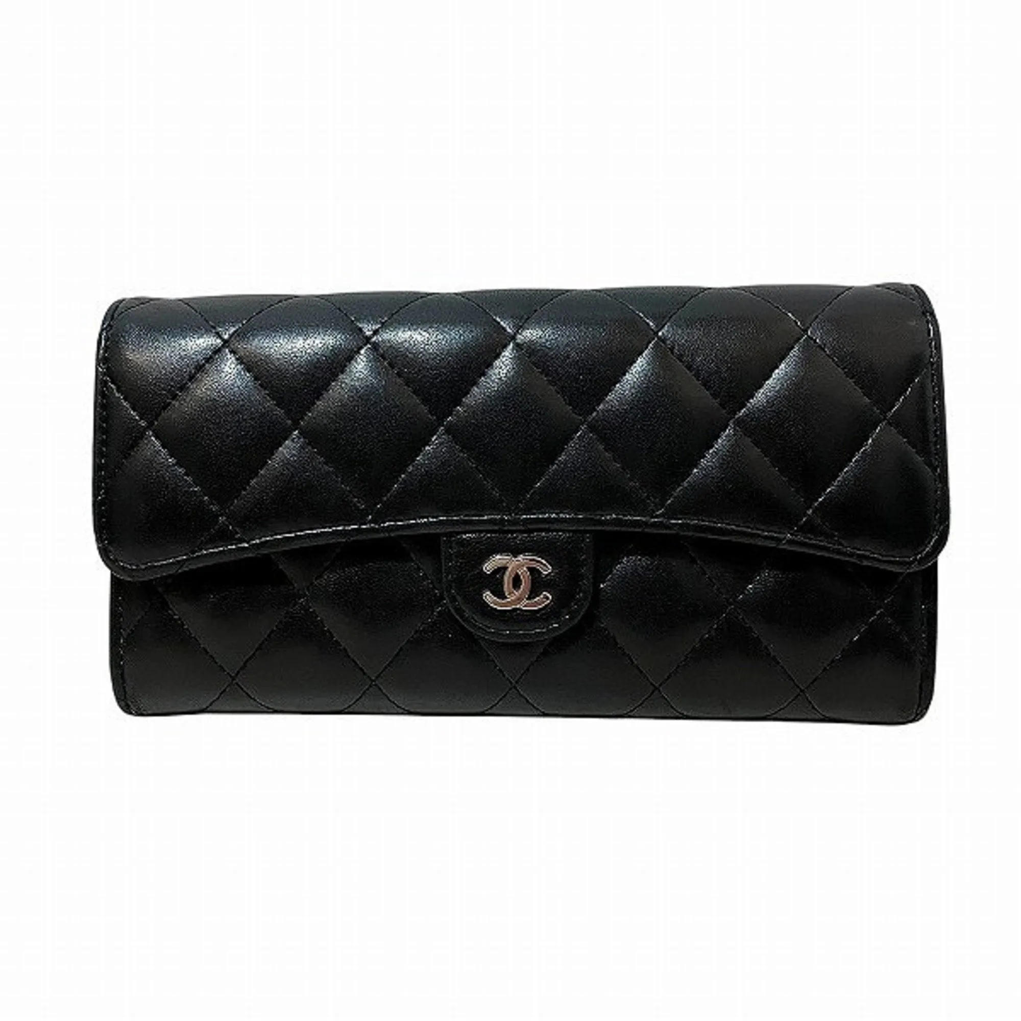 Chanel Leather Long Wallet (Bi-Fold) (Pre-Owned)