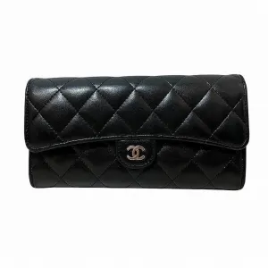Chanel Leather Long Wallet (Bi-Fold) (Pre-Owned)