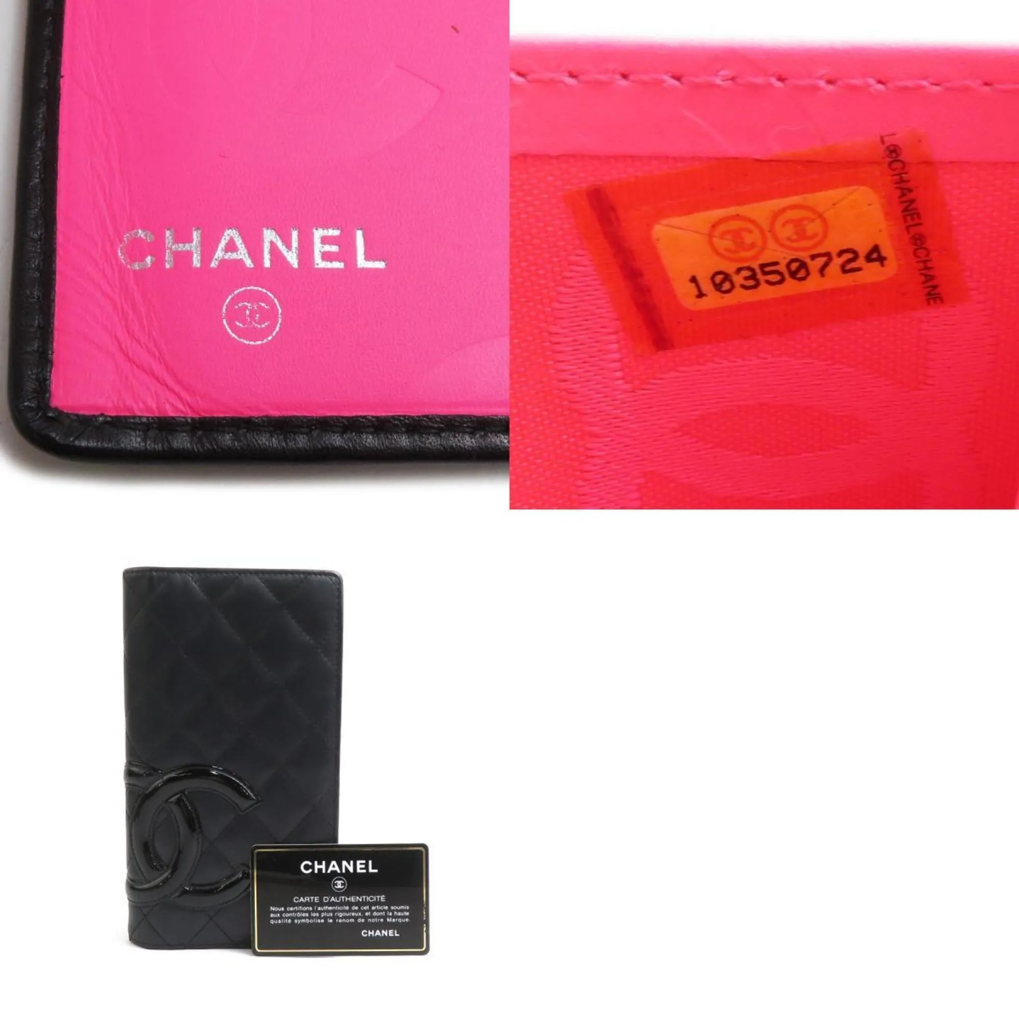 Chanel Leather Patent Leather Long Wallet (Bi-Fold) (Pre-Owned)