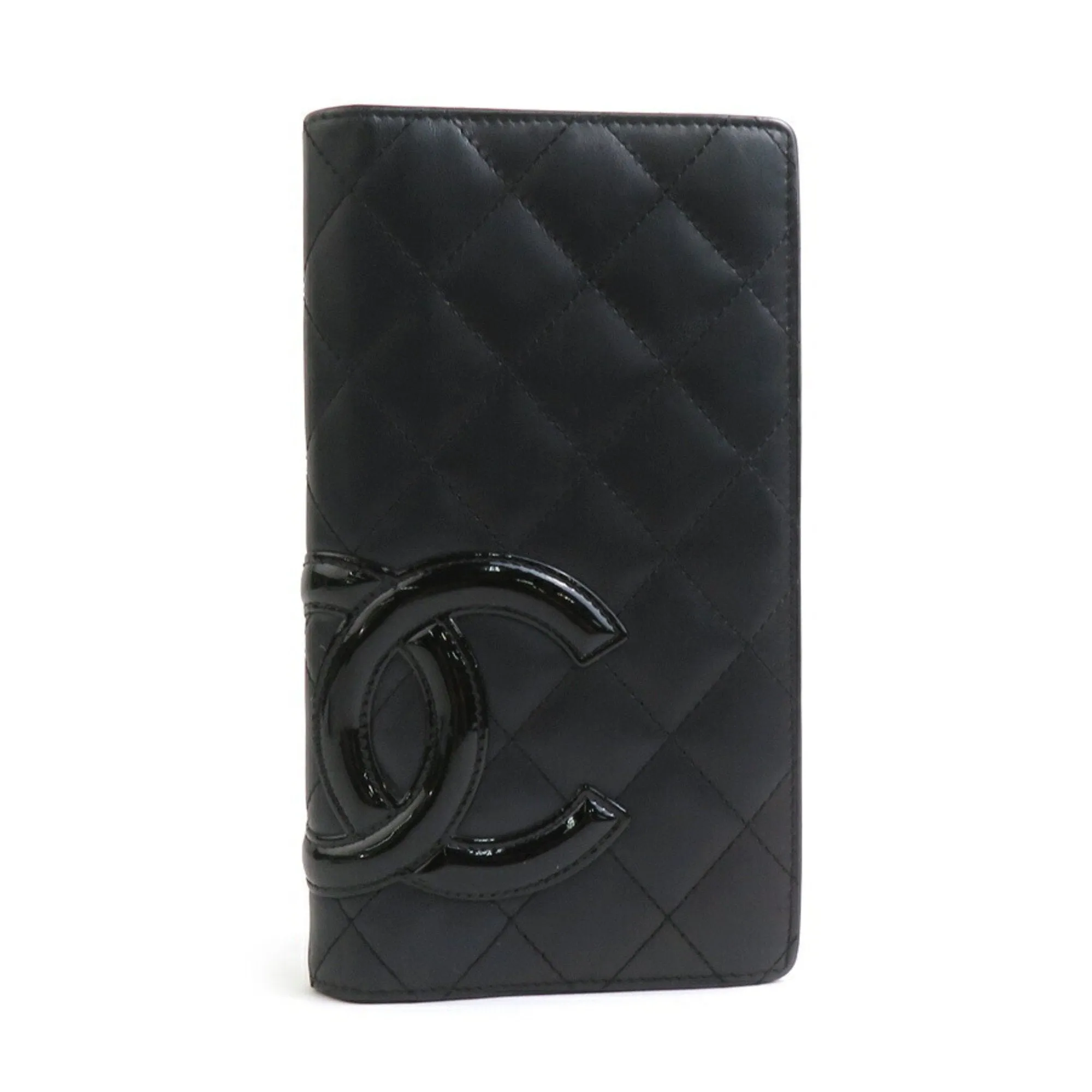 Chanel Leather Patent Leather Long Wallet (Bi-Fold) (Pre-Owned)