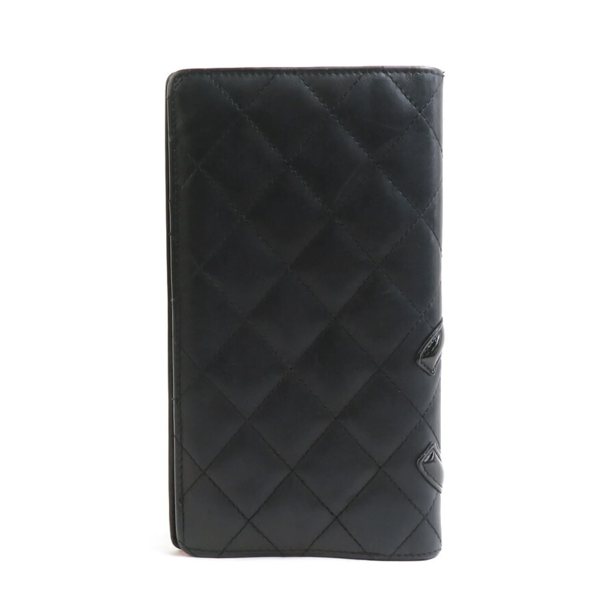 Chanel Leather Patent Leather Long Wallet (Bi-Fold) (Pre-Owned)
