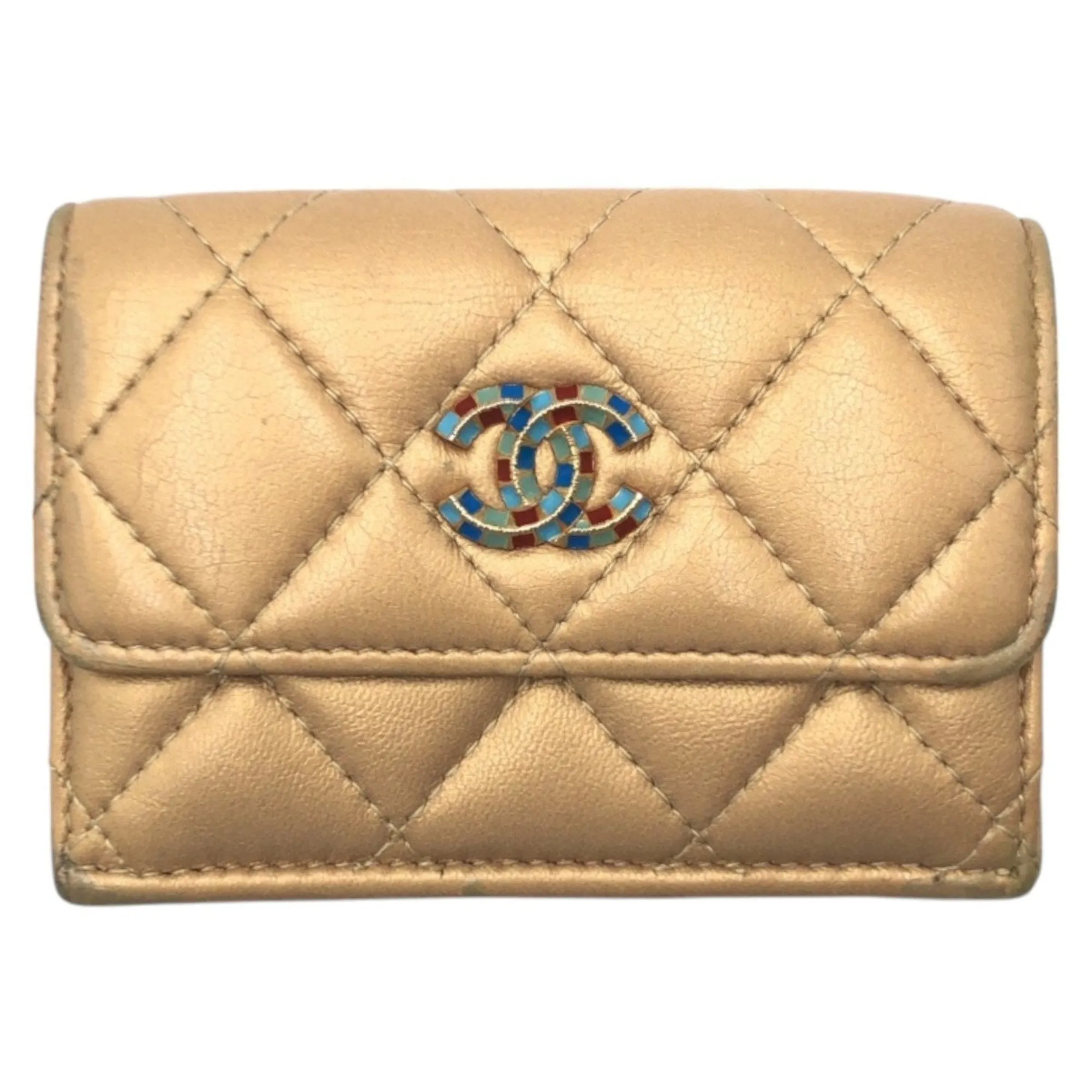 Chanel Leather Wallet (Tri-Fold) (Pre-Owned)