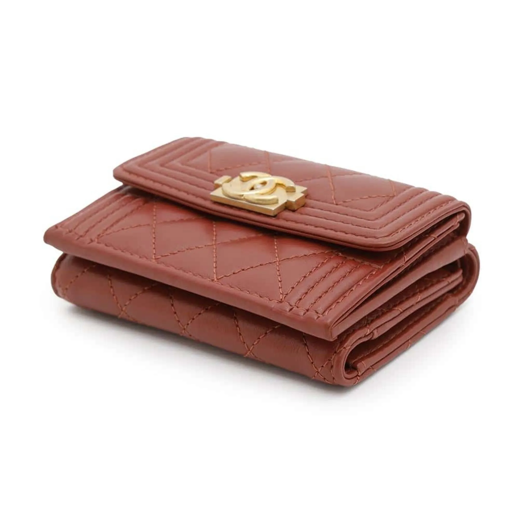 Chanel Leather Wallet (Tri-Fold) (Pre-Owned)