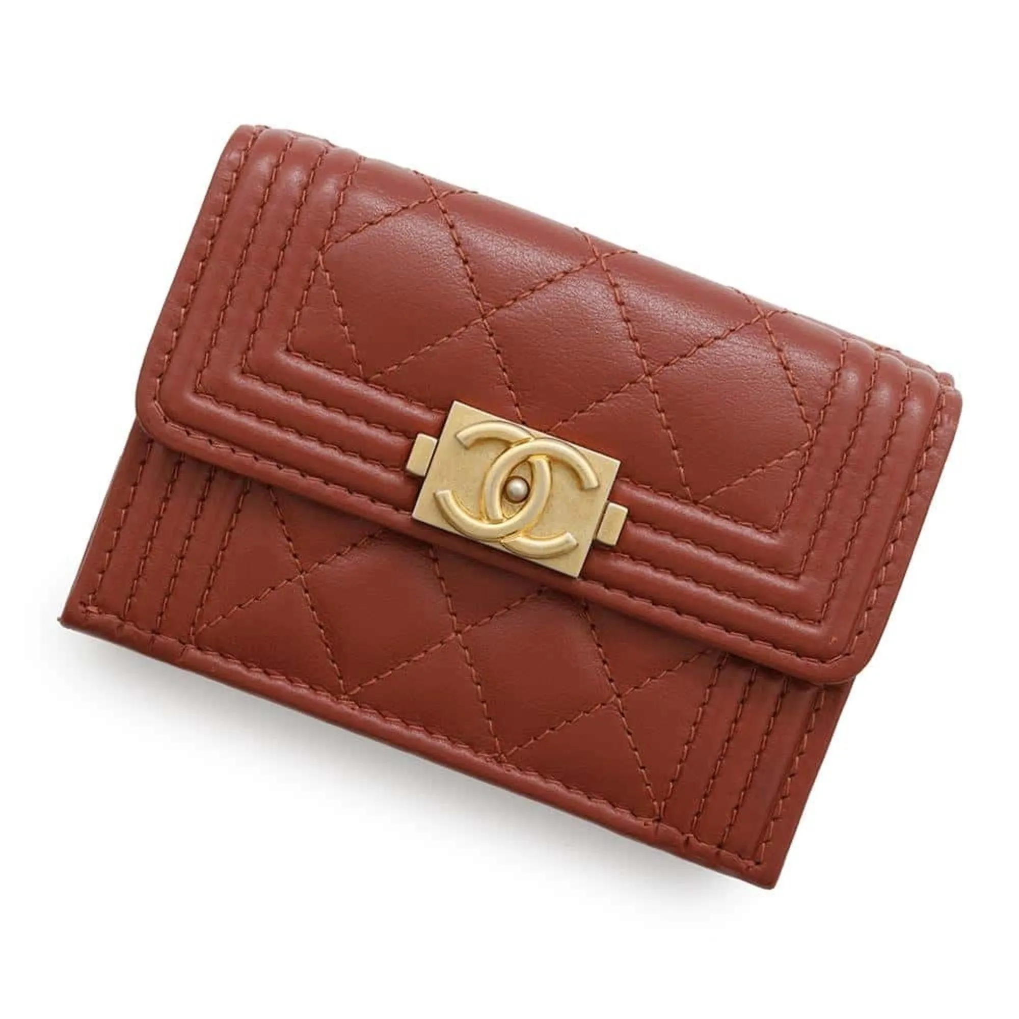 Chanel Leather Wallet (Tri-Fold) (Pre-Owned)