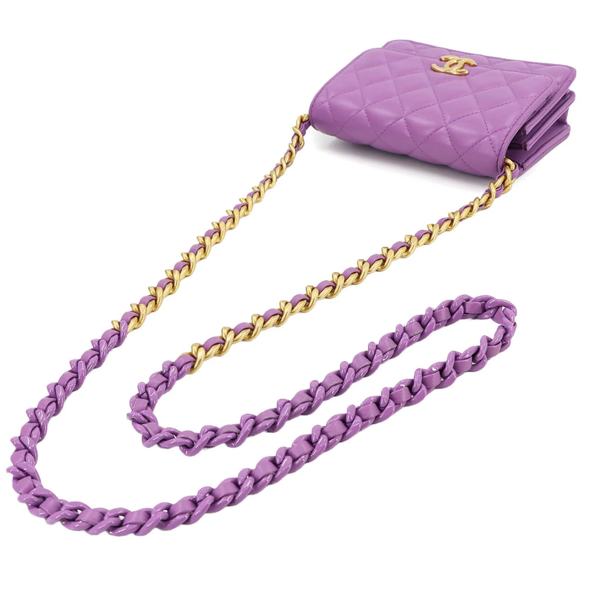 Chanel Matelasse Leather Chain/Shoulder Wallet (Pre-Owned)