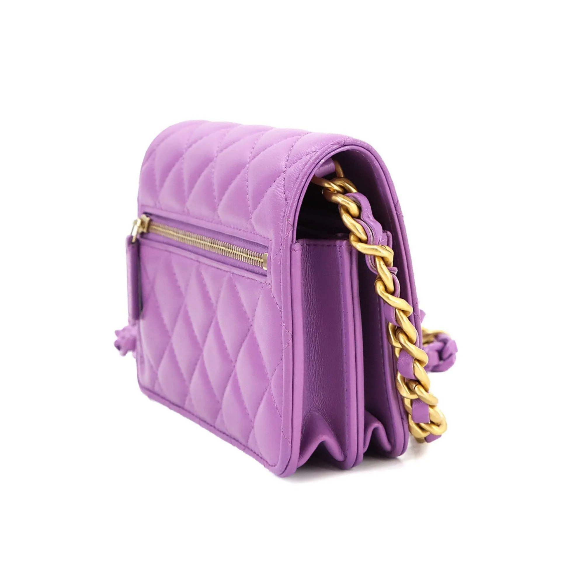 Chanel Matelasse Leather Chain/Shoulder Wallet (Pre-Owned)