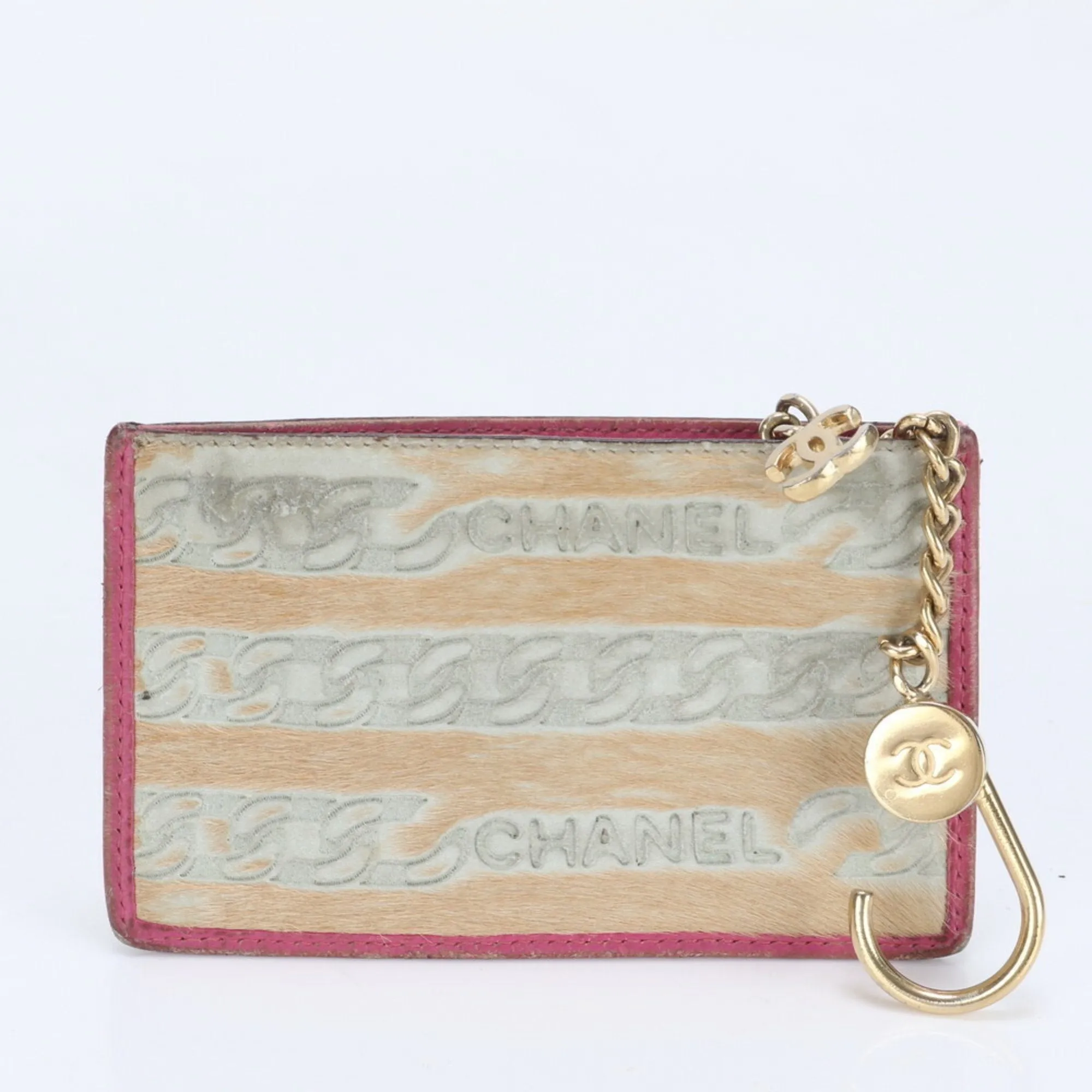 Chanel pink Leather Coin Purse/Coin Case (Pre-Owned)