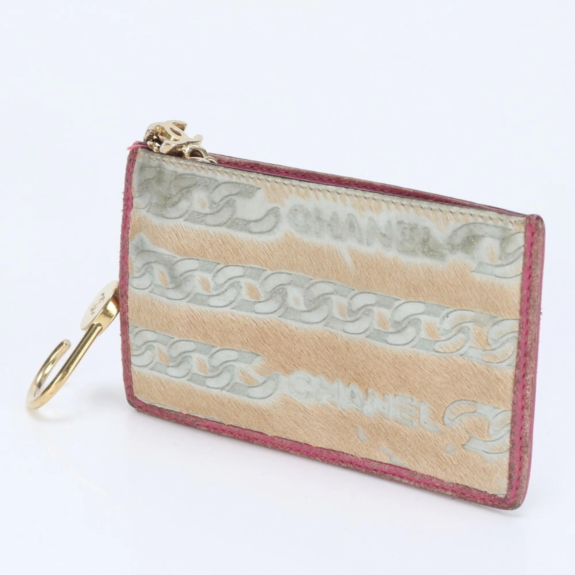 Chanel pink Leather Coin Purse/Coin Case (Pre-Owned)