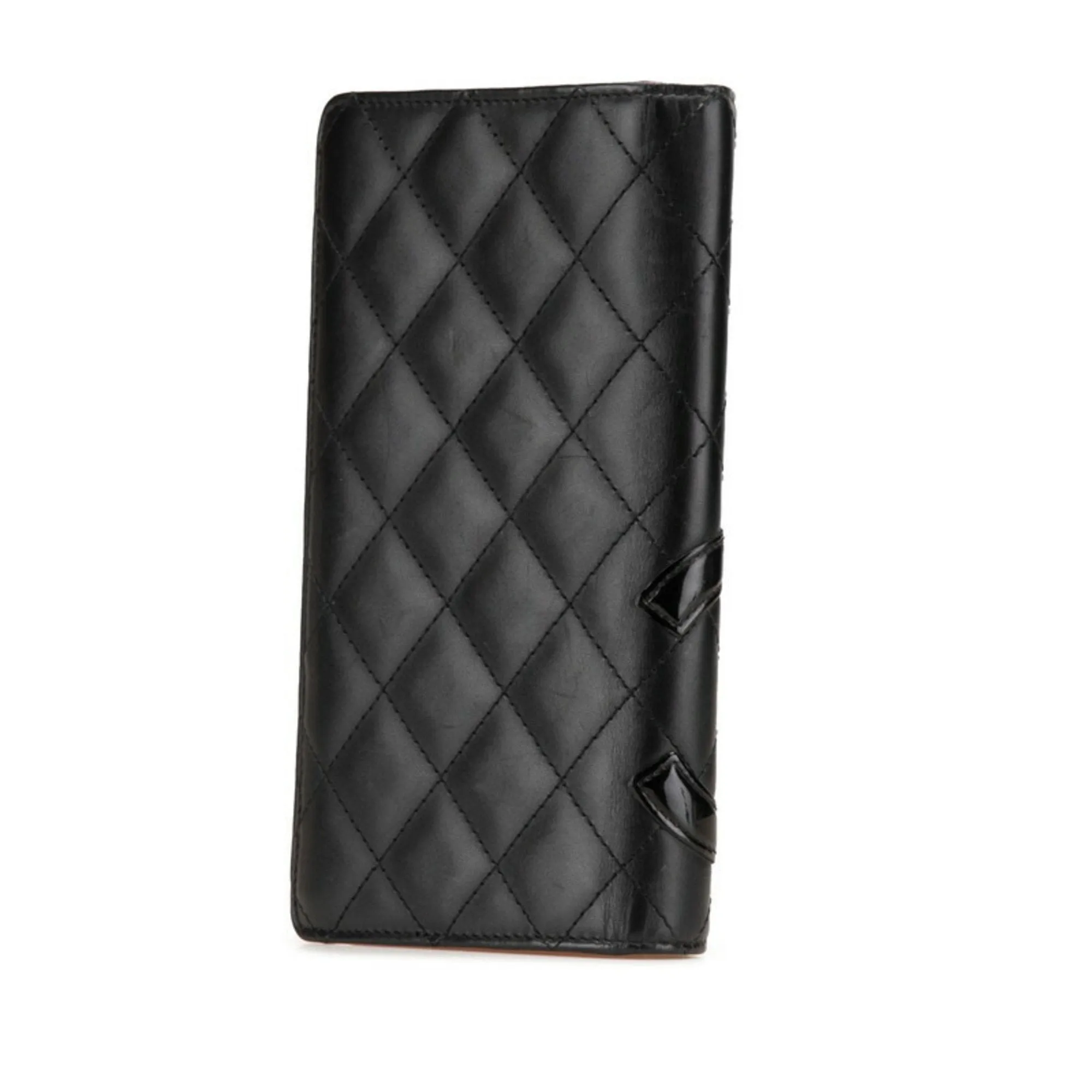 Chanel pink Leather Long Wallet (Bi-Fold) (Pre-Owned)