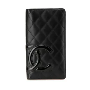Chanel pink Leather Long Wallet (Bi-Fold) (Pre-Owned)