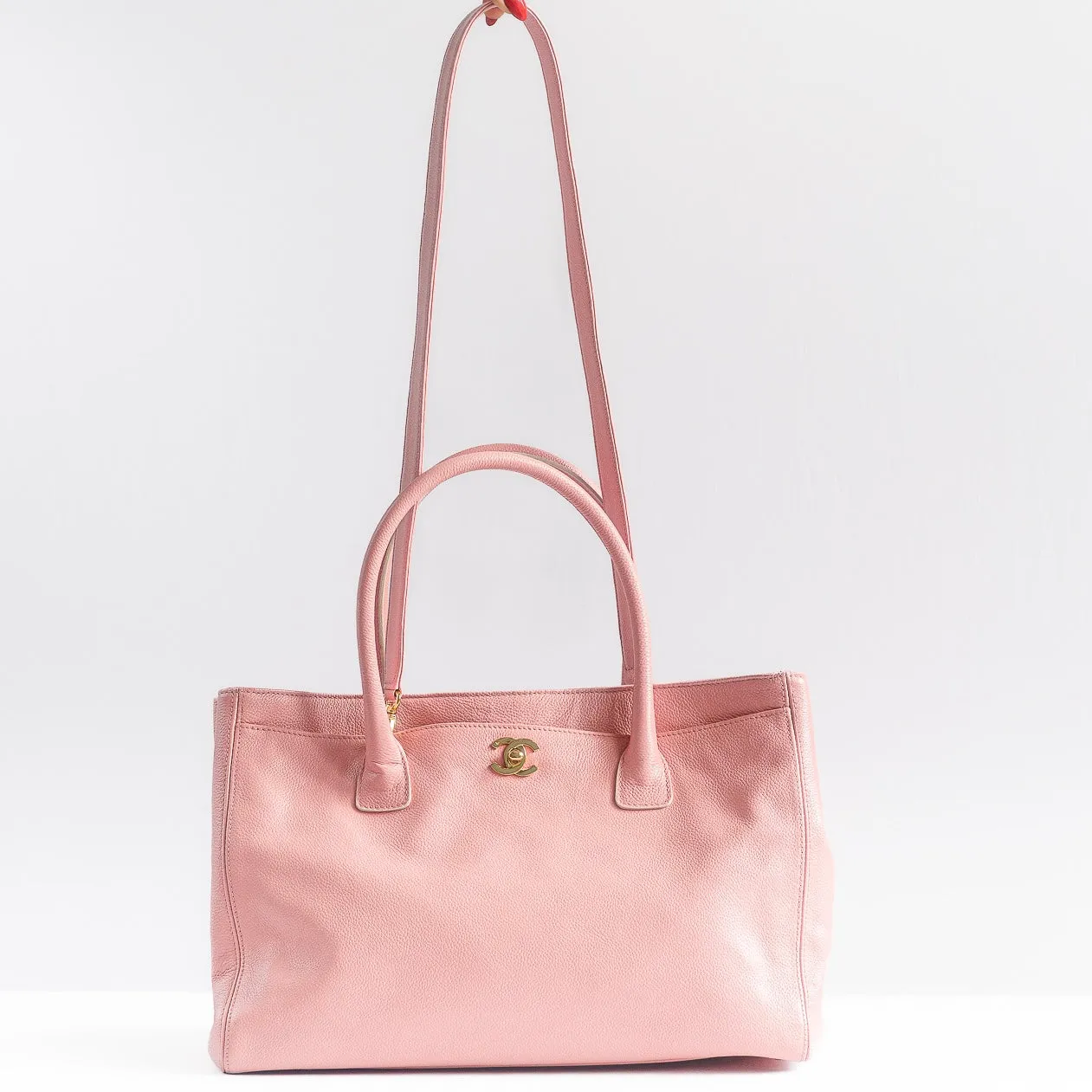 CHANEL - TOTE BAG PINK LEATHER WITH STRAP