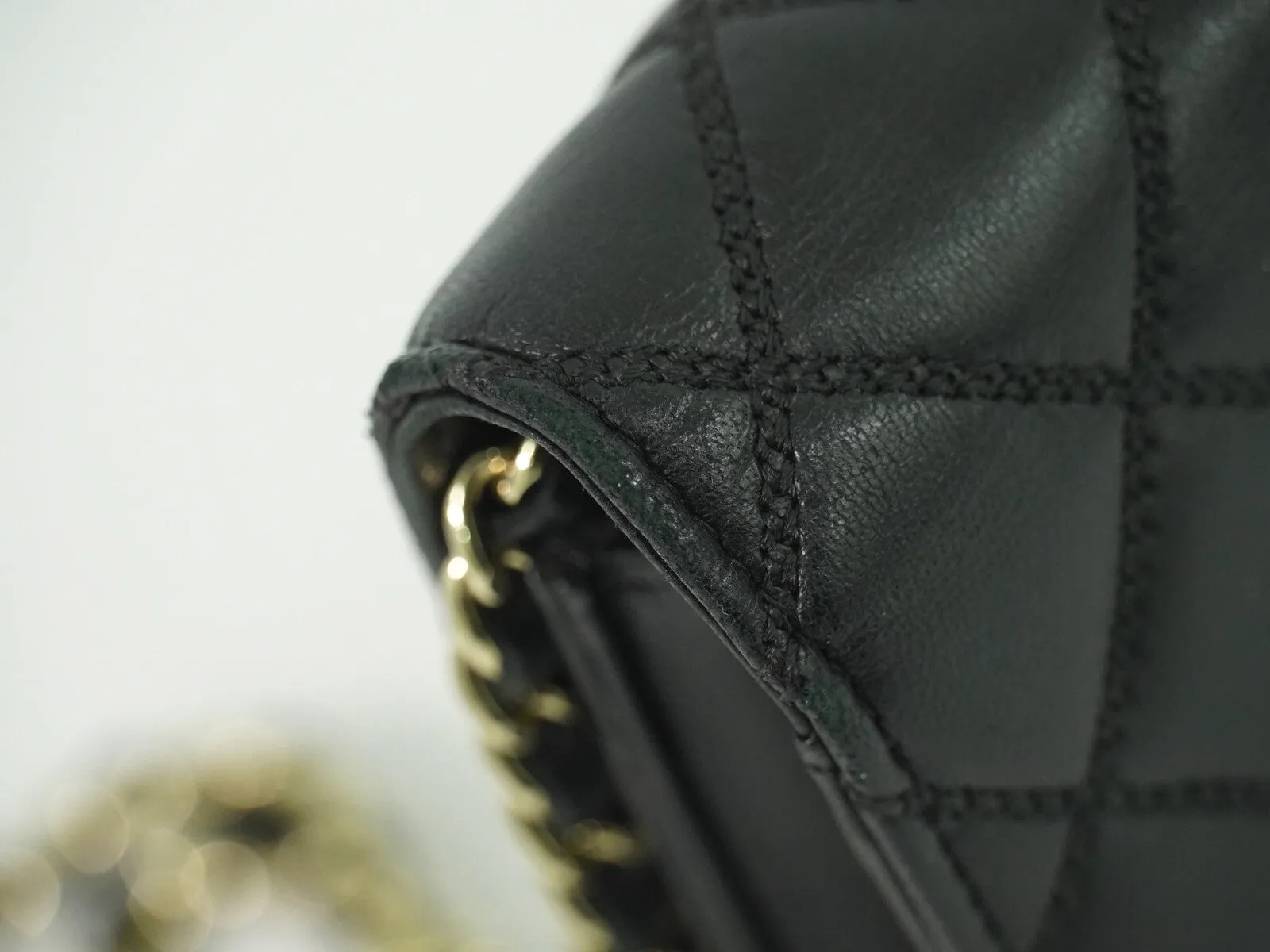 Chanel Wallet On Chain Leather Wallet (Pre-Owned)