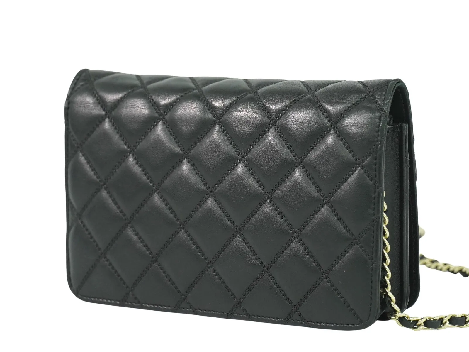 Chanel Wallet On Chain Leather Wallet (Pre-Owned)