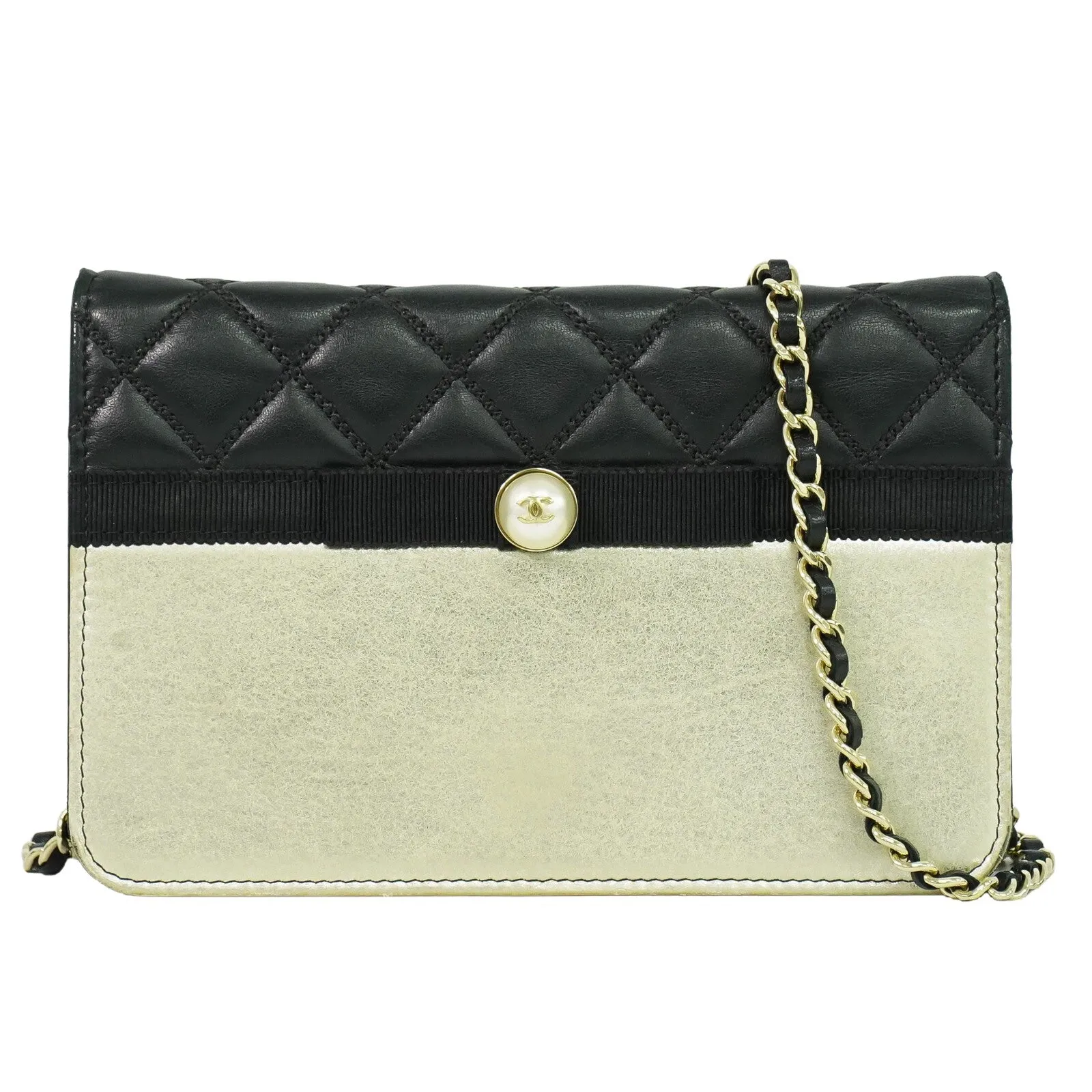 Chanel Wallet On Chain Leather Wallet (Pre-Owned)