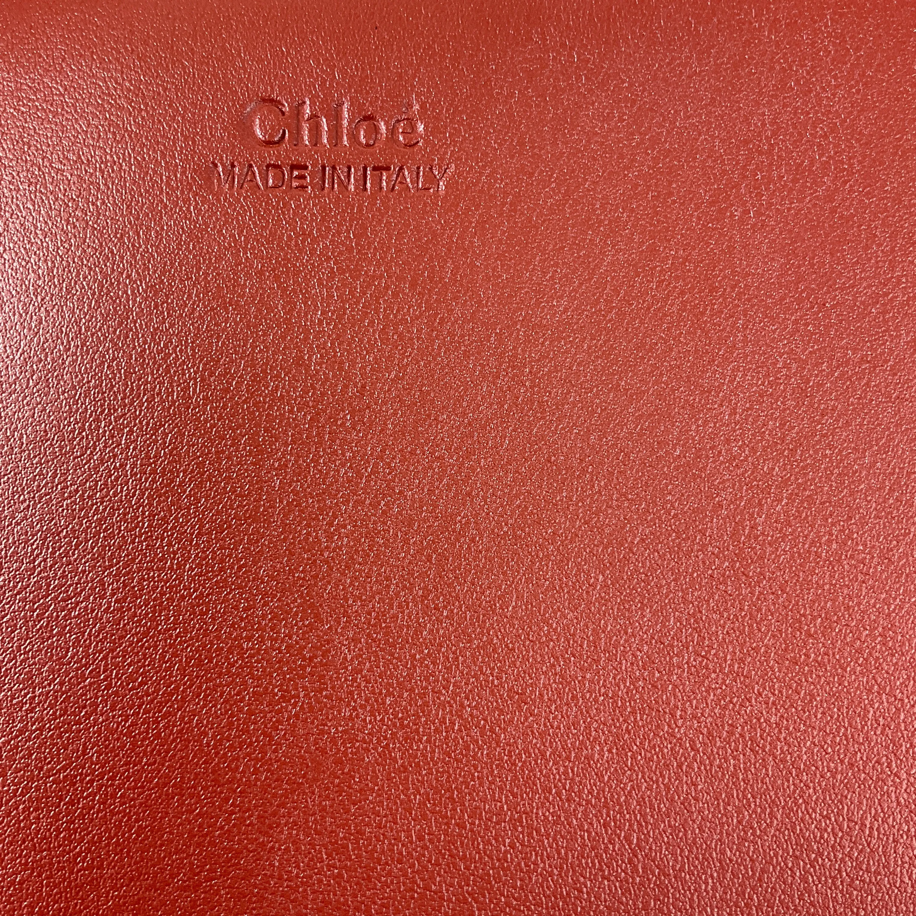 Chloe Beige Eyelet Linen & Calf Leather Tote