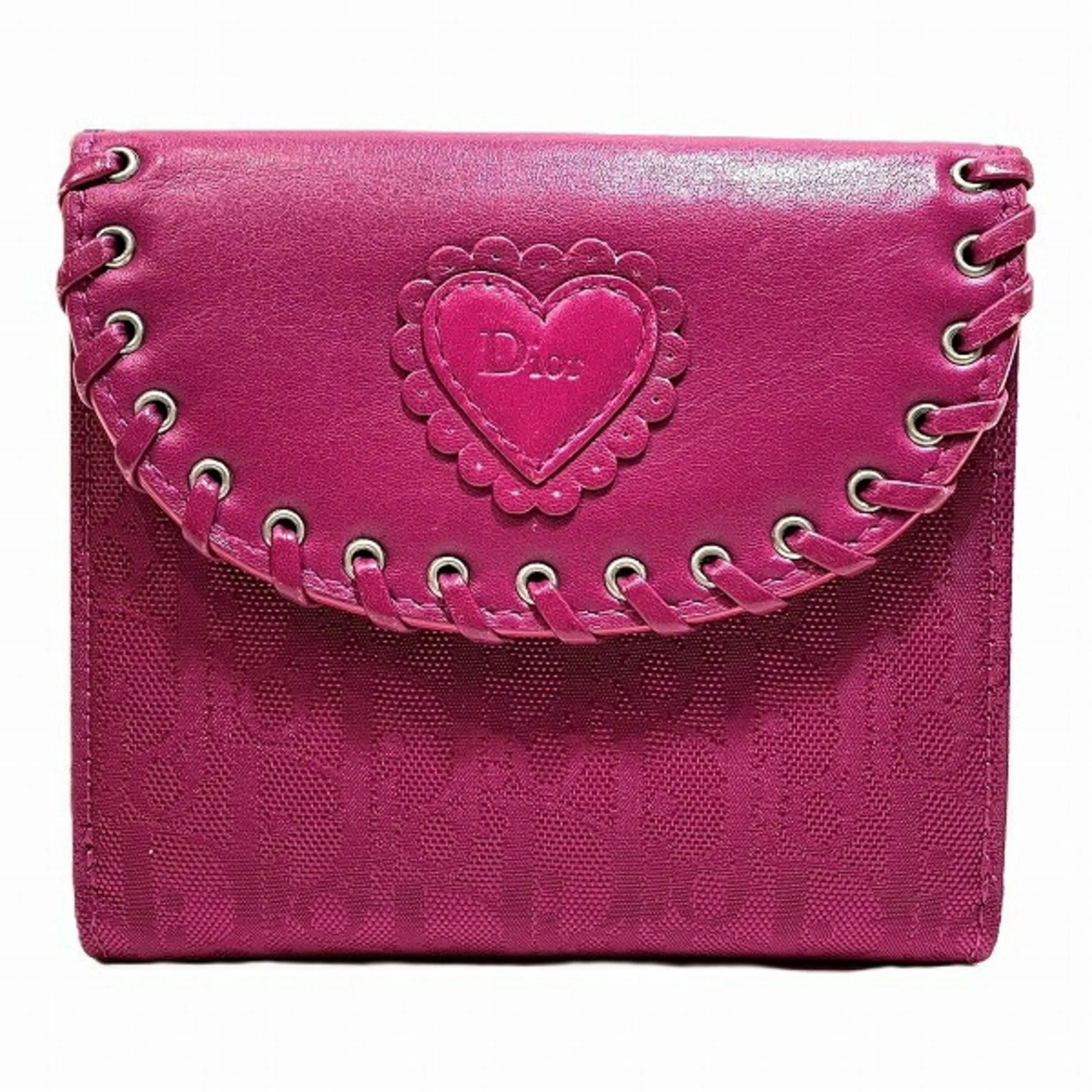 Christian Dior Canvas Leather Wallet (Bi-Fold) (Pre-Owned)