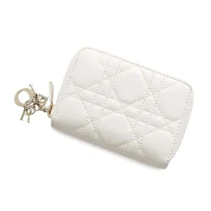 Christian Dior Lady Dior Leather Coin Purse/Coin Case (Pre-Owned)