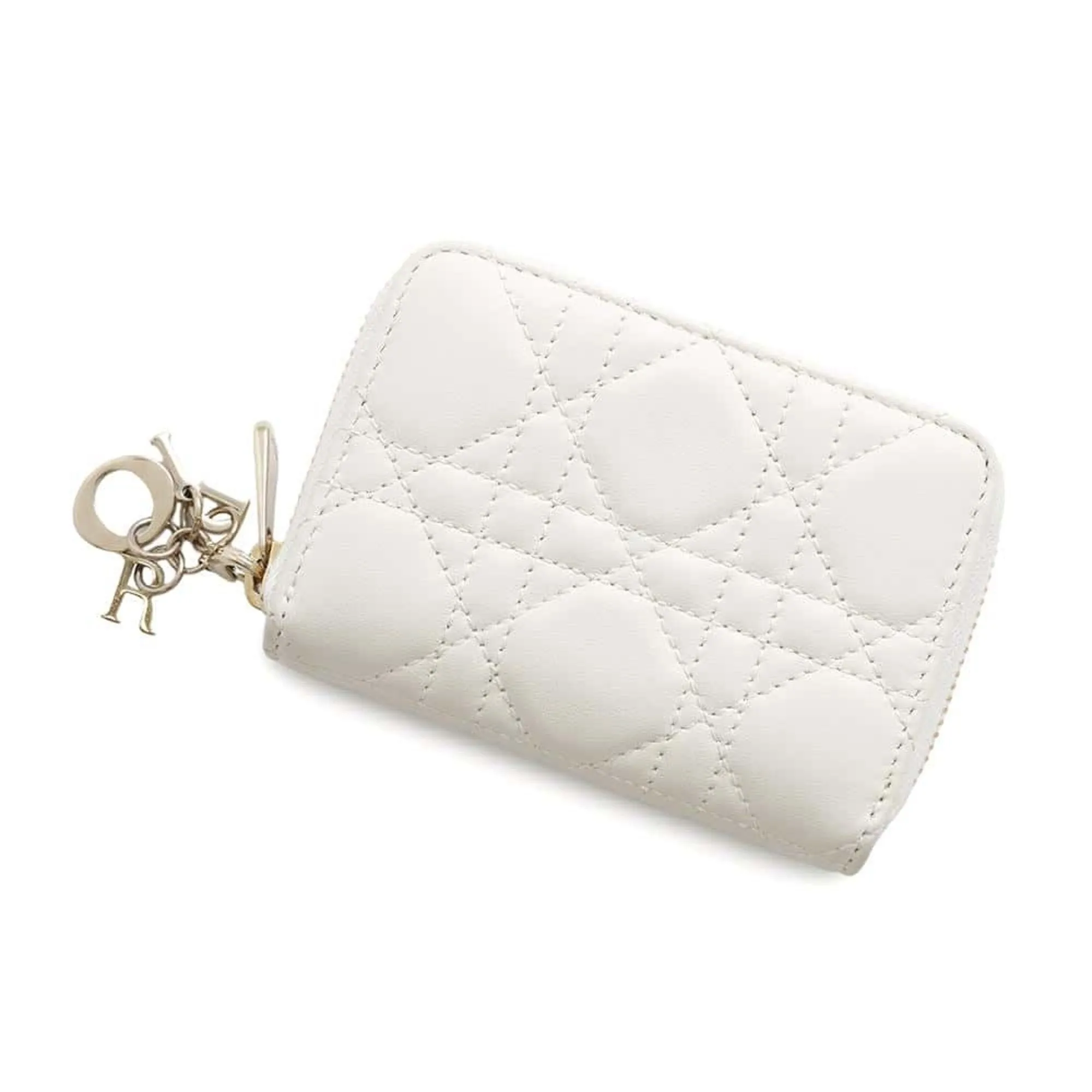 Christian Dior Lady Dior Leather Coin Purse/Coin Case (Pre-Owned)