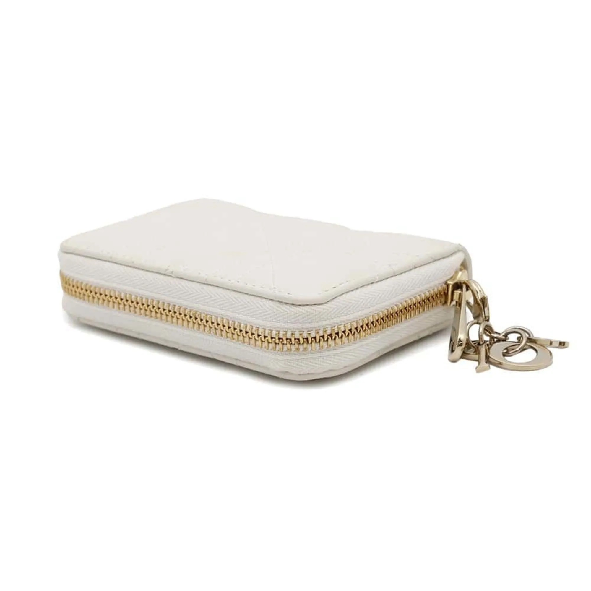 Christian Dior Lady Dior Leather Coin Purse/Coin Case (Pre-Owned)