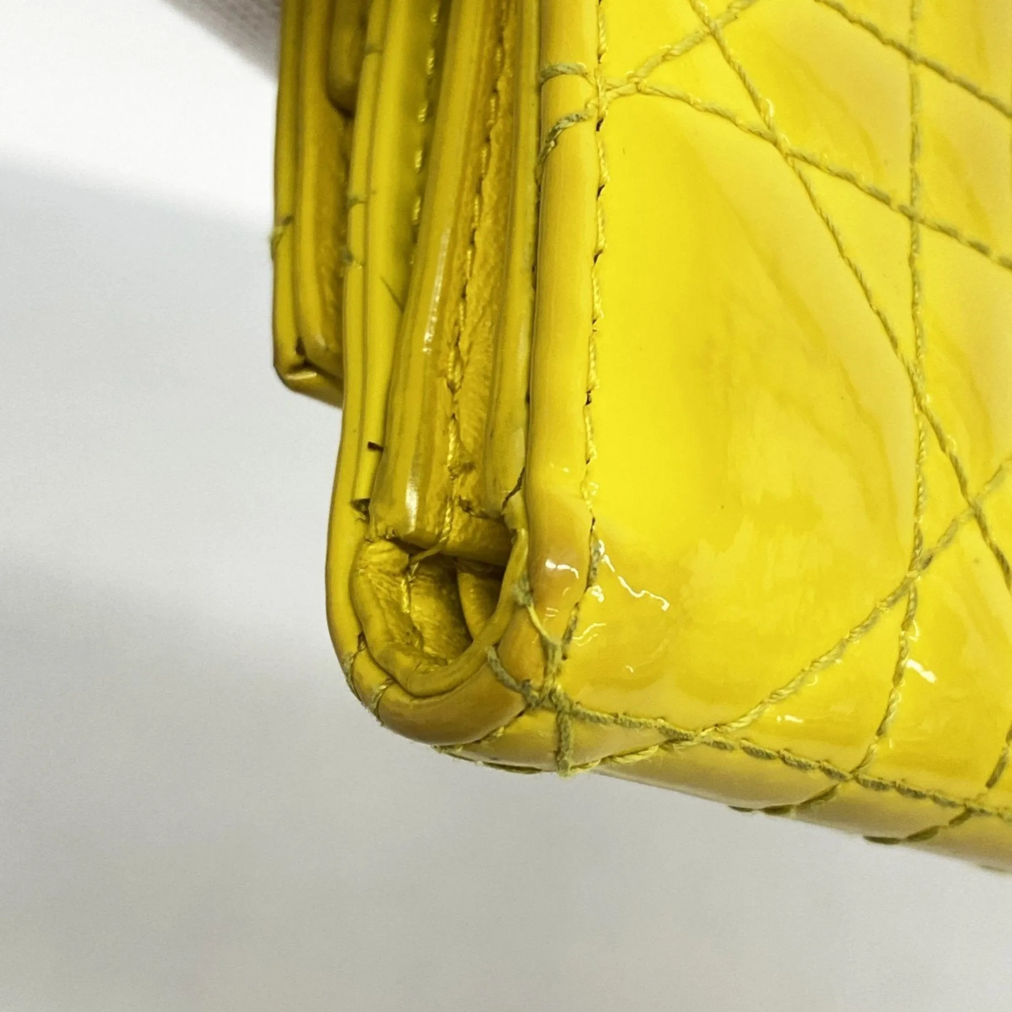 Christian Dior Patent Leather Wallet (Tri-Fold) (Pre-Owned)