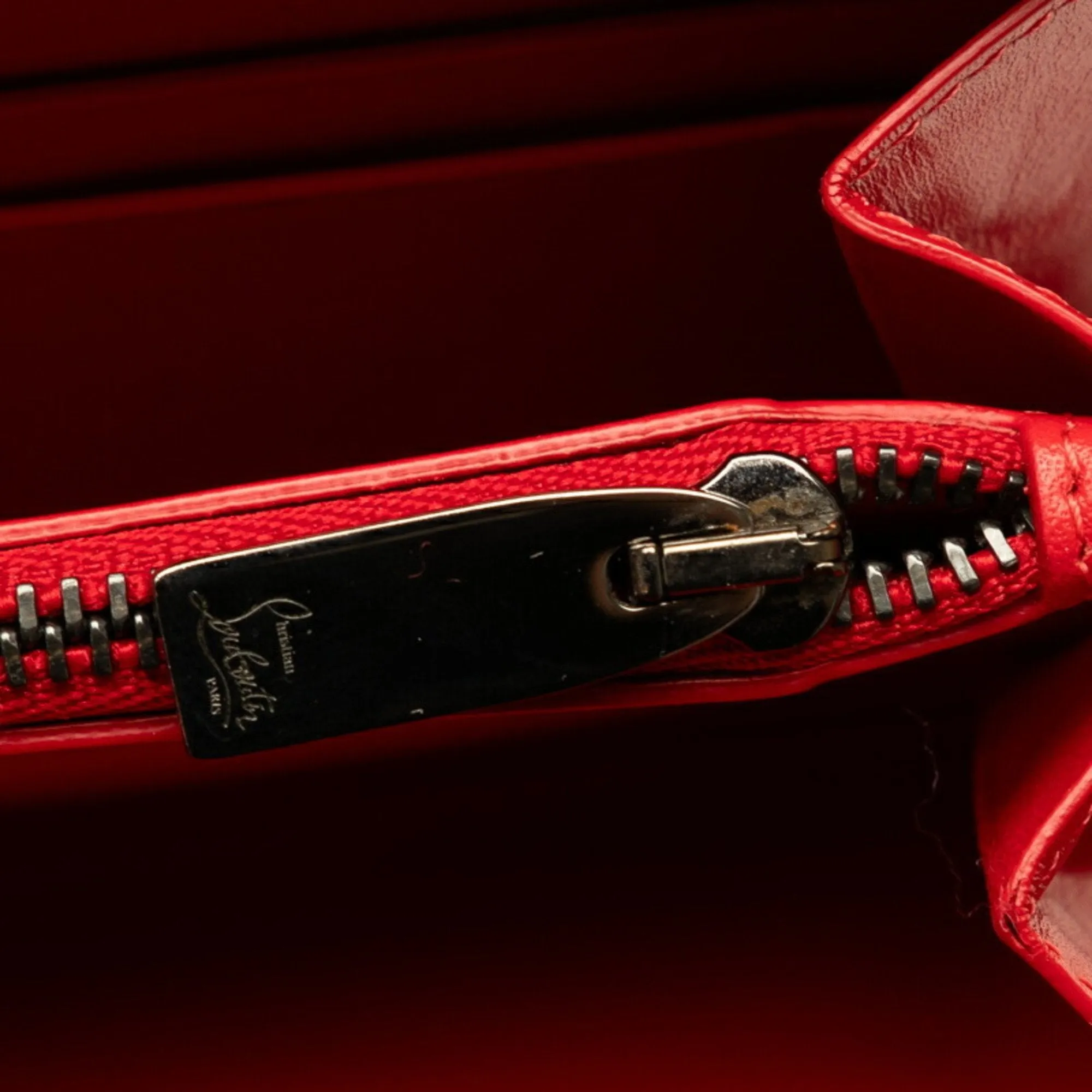 Christian Louboutin Patent Leather Long Wallet (Bi-Fold) (Pre-Owned)