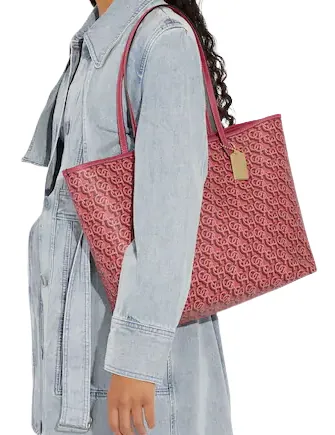 Coach City Tote With Coach Monogram Print