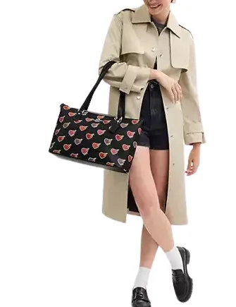 Coach Gallery Tote Bag With Heart Bolt Print