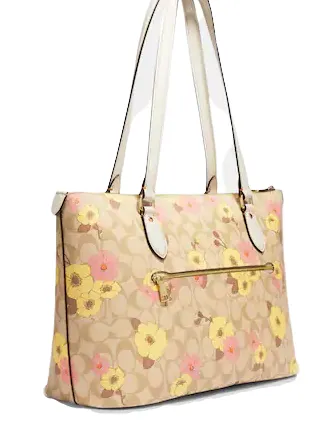 Coach Gallery Tote In Signature Canvas With Floral Cluster Print