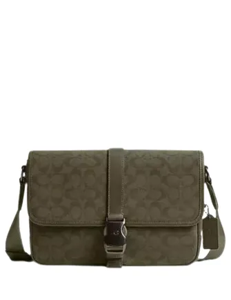 Coach League Messenger Bag In Signature Canvas Jacquard