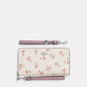 Coach Outlet Boxed Long Zip Around Wallet With Floral Print