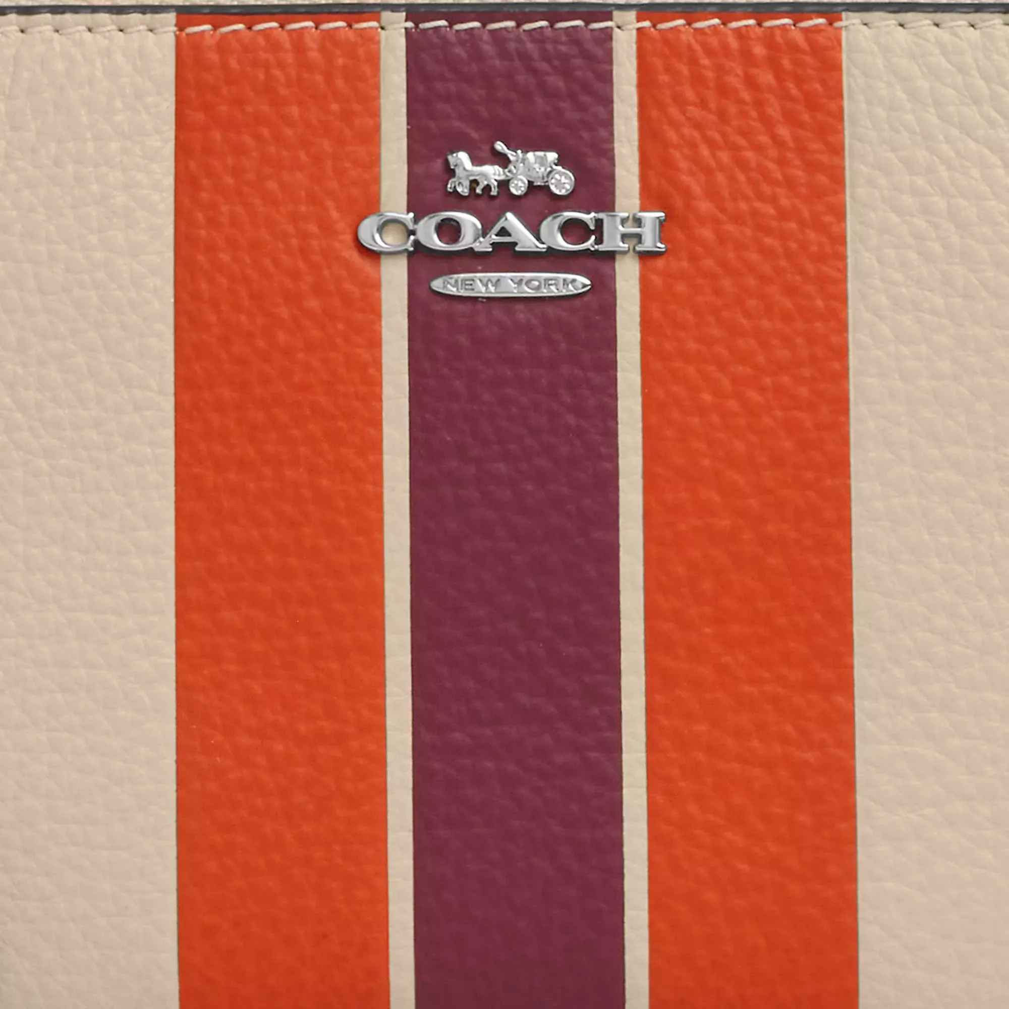 Coach Outlet Corner Zip Wristlet With Stripe