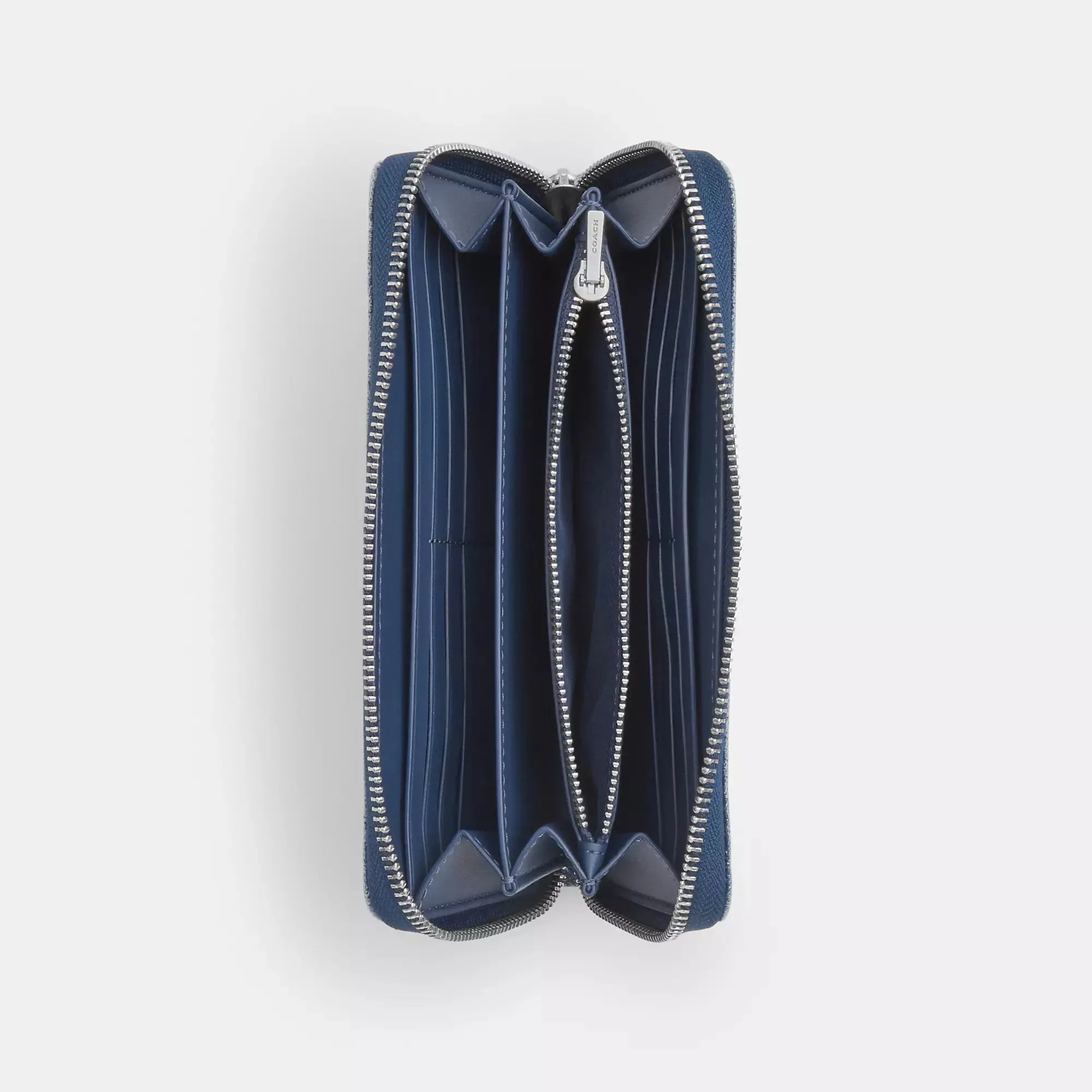 Coach Outlet Long Zip Around Wallet In Denim