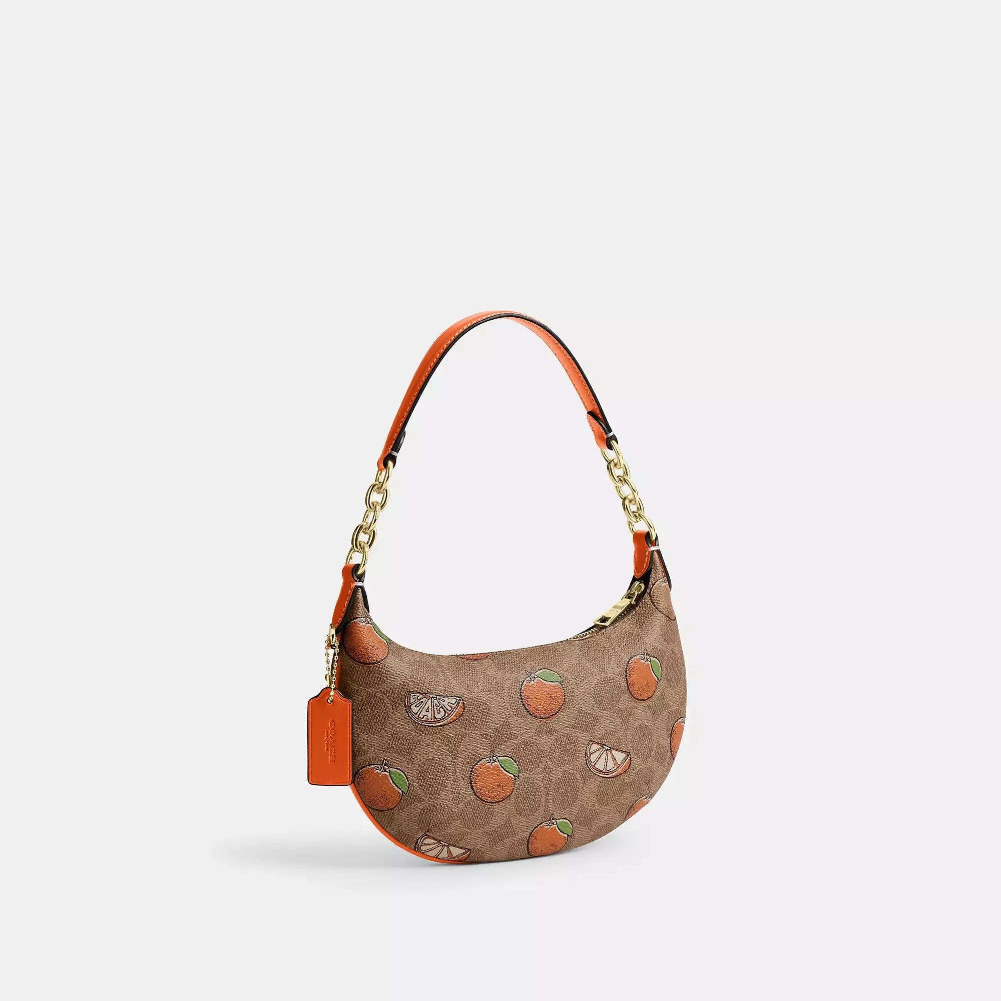Coach Outlet Mini Payton Bag In Signature Canvas With Orange Print