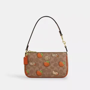 Coach Outlet Nolita 19 In Signature Canvas With Orange Print