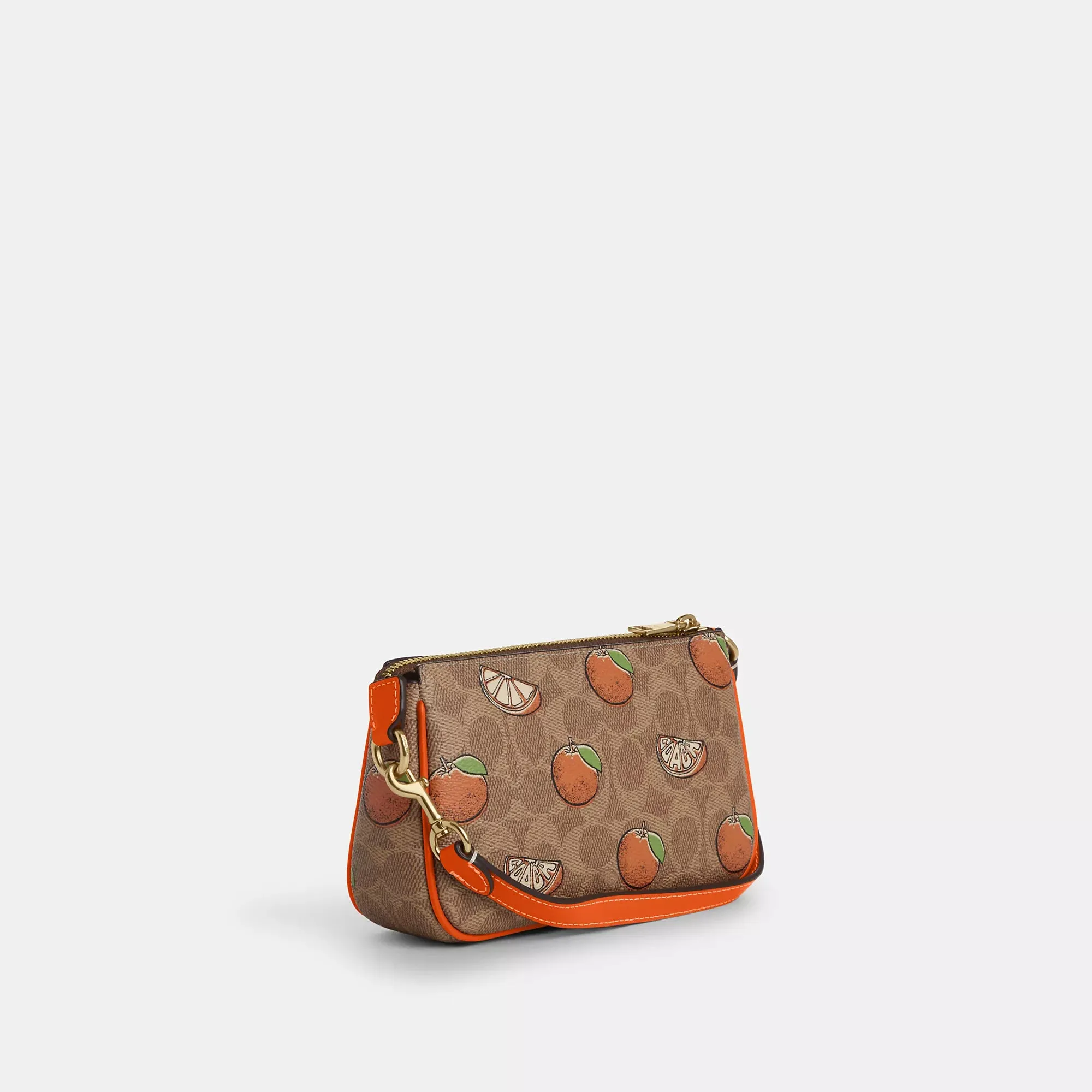 Coach Outlet Nolita 19 In Signature Canvas With Orange Print