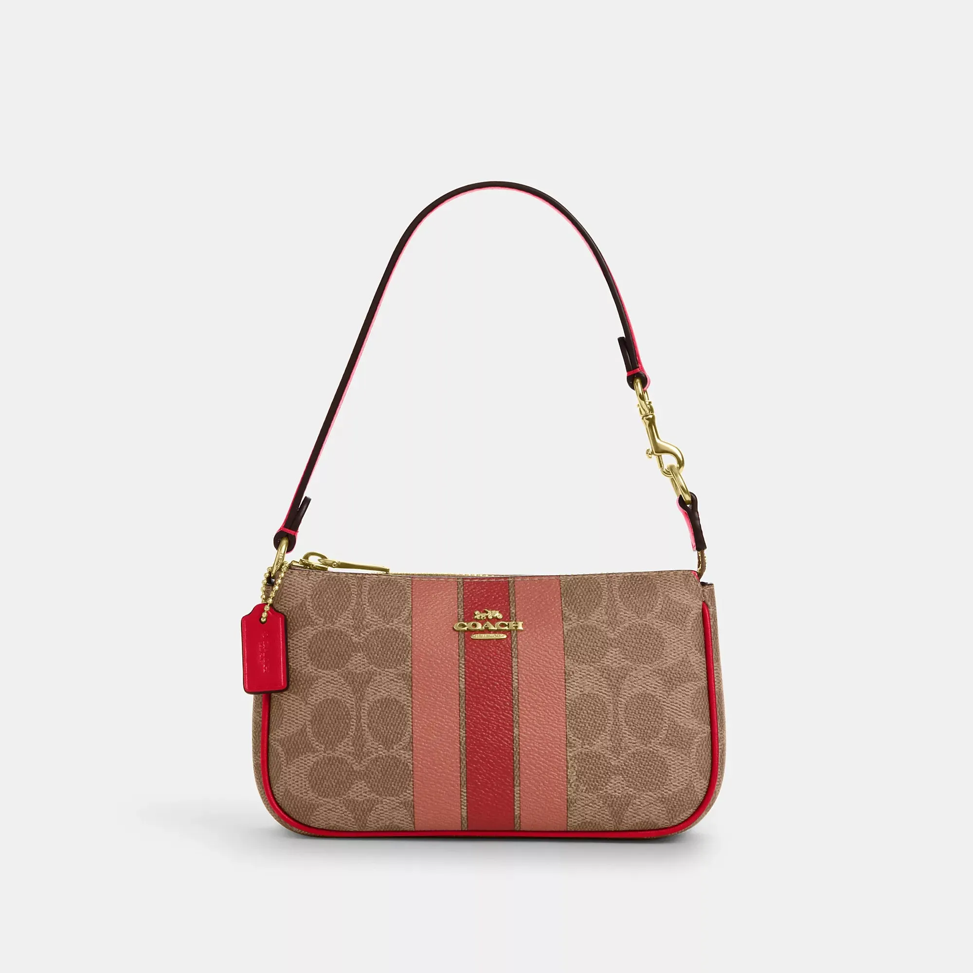 Coach Outlet Nolita 19 In Signature Canvas With Stripe
