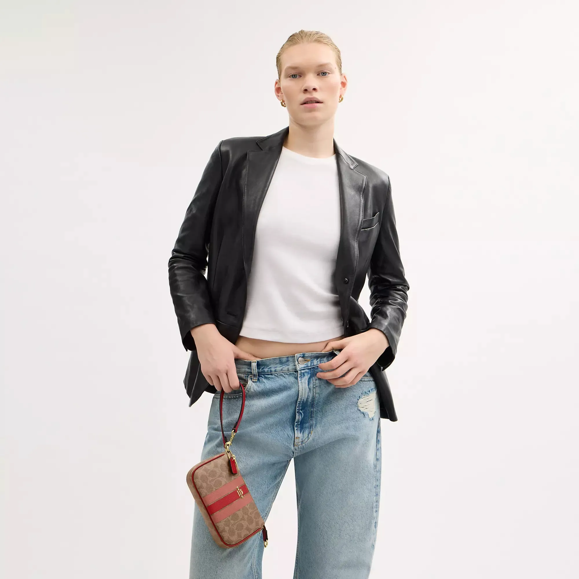 Coach Outlet Nolita 19 In Signature Canvas With Stripe