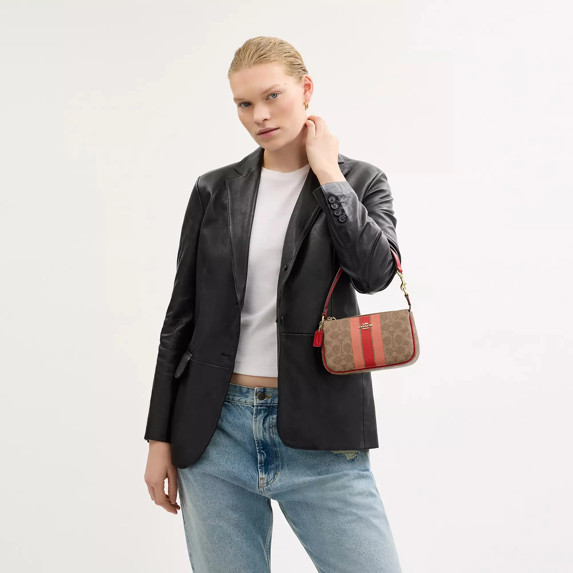 Coach Outlet Nolita 19 In Signature Canvas With Stripe