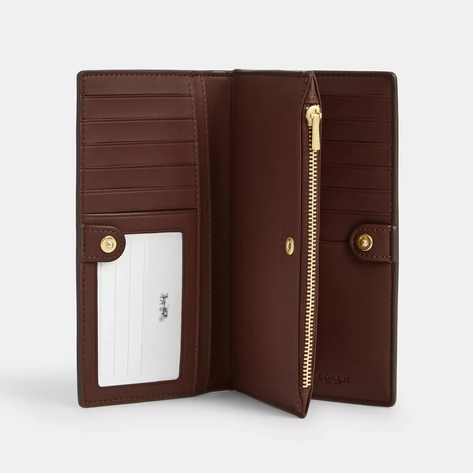 Coach Outlet Slim Zip Wallet In Signature Canvas