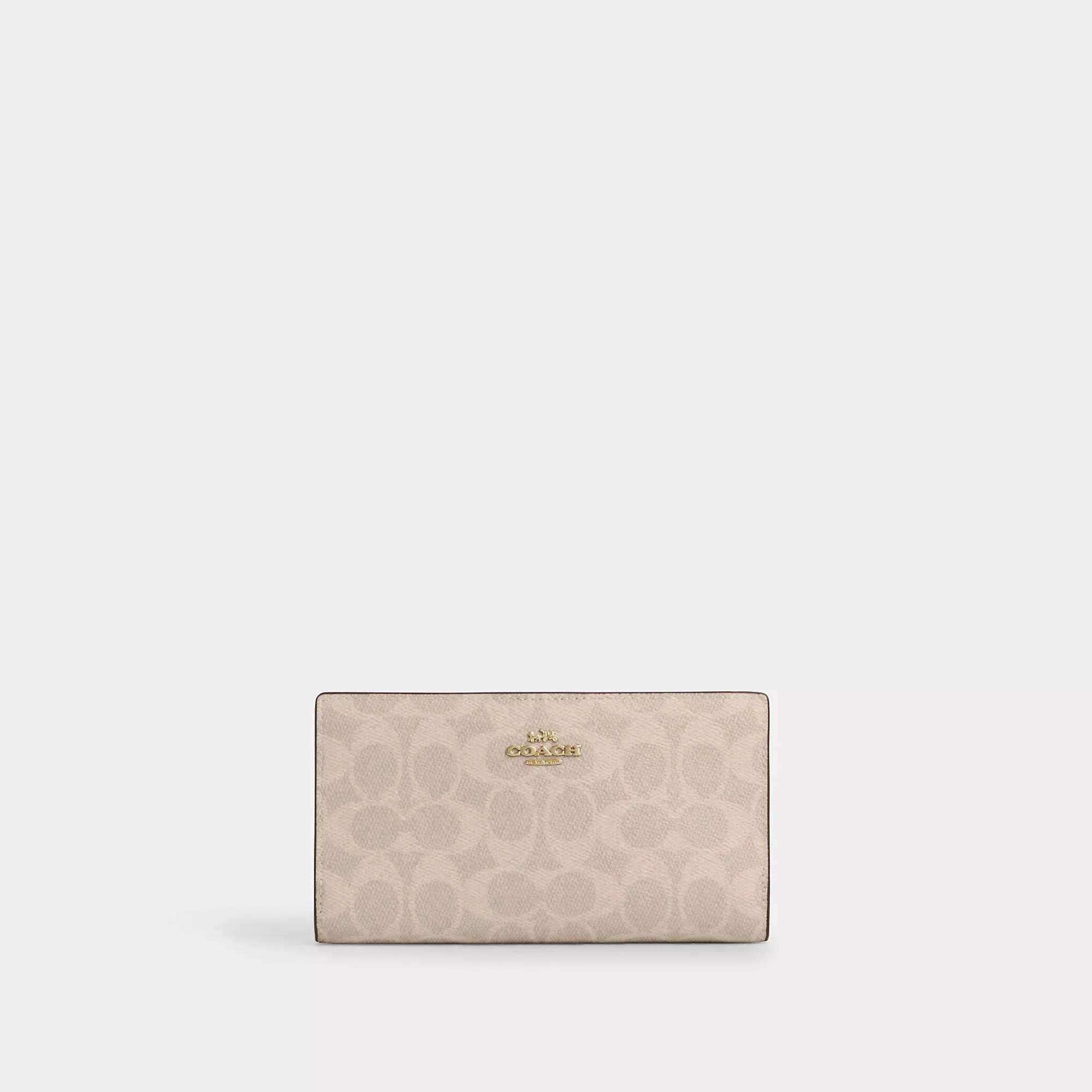 Coach Outlet Slim Zip Wallet In Signature Canvas