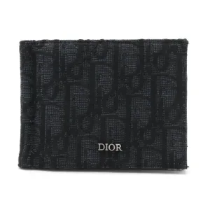 Dior Oblique Jacquard Canvas Leather Bifold Wallet