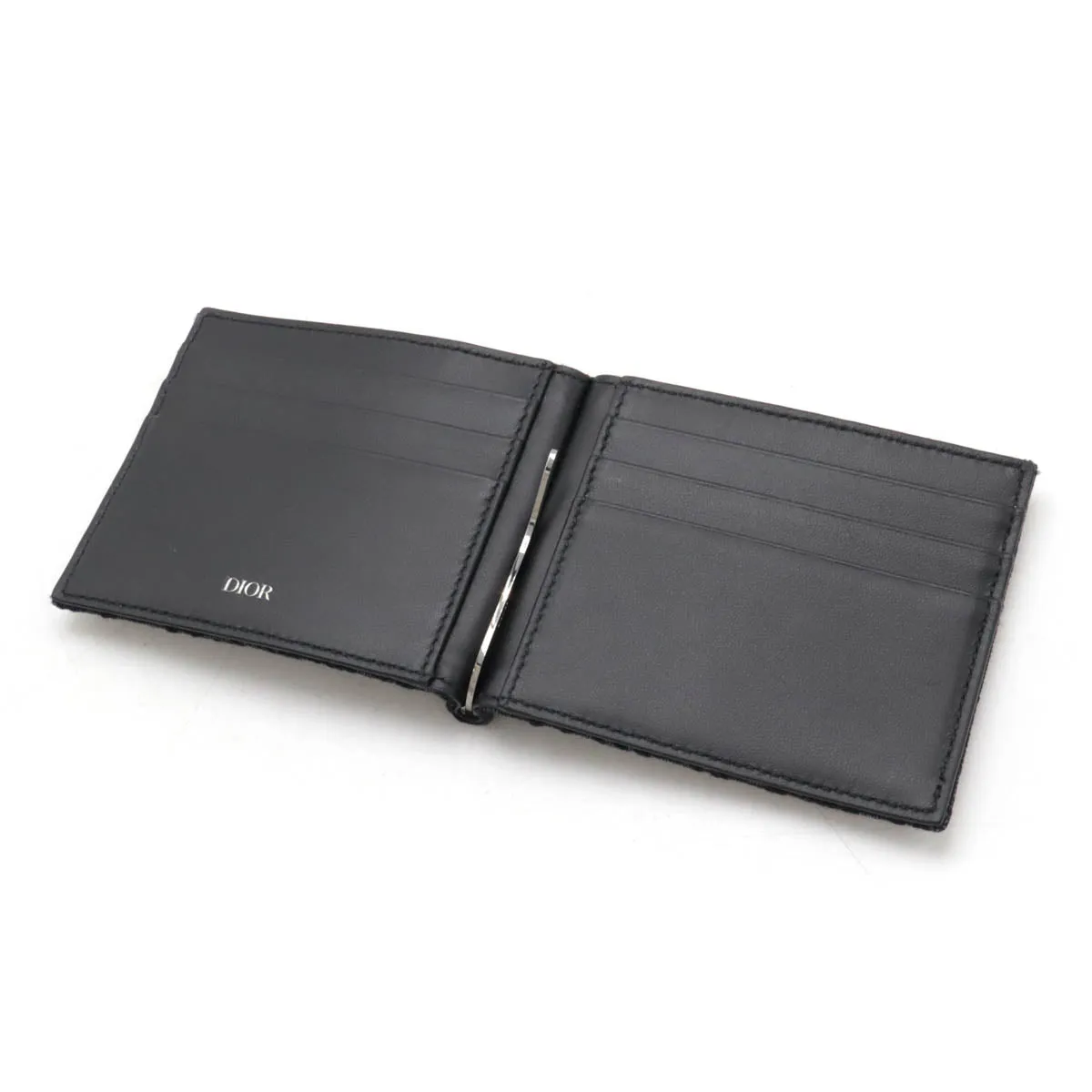 Dior Oblique Jacquard Canvas Leather Bifold Wallet